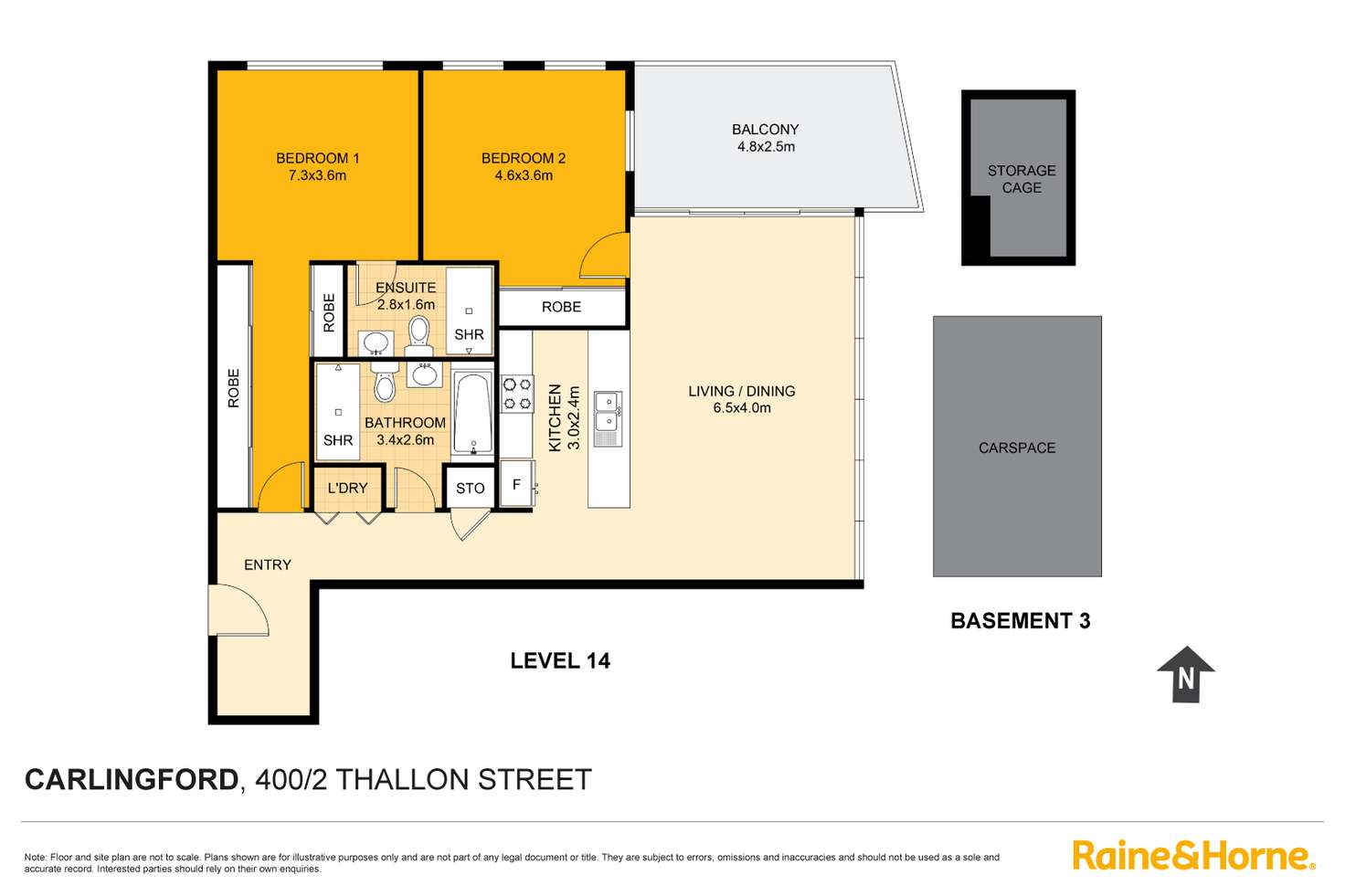 Floorplan of Homely unit listing, 400/2 Thallon Street, Carlingford NSW 2118