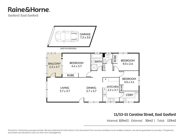 Floorplan of Homely apartment listing, 11/53-55 Caroline Street, East Gosford NSW 2250