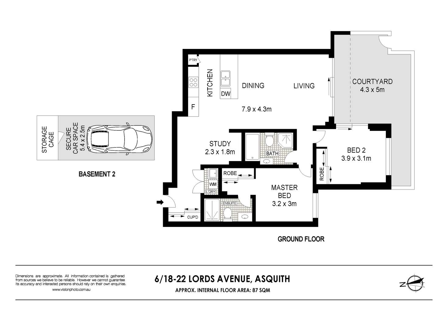 Floorplan of Homely apartment listing, 6/18-22 Lords Ave, Asquith NSW 2077