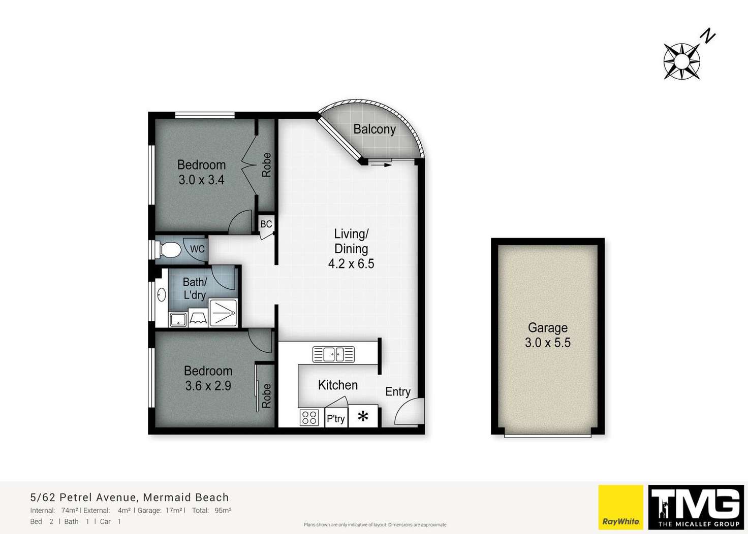 Floorplan of Homely apartment listing, 5/62 Petrel Avenue, Mermaid Beach QLD 4218