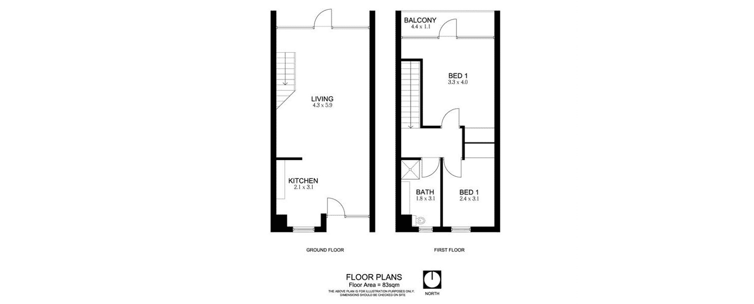 Floorplan of Homely townhouse listing, 2/2A Marita Road, Nedlands WA 6009