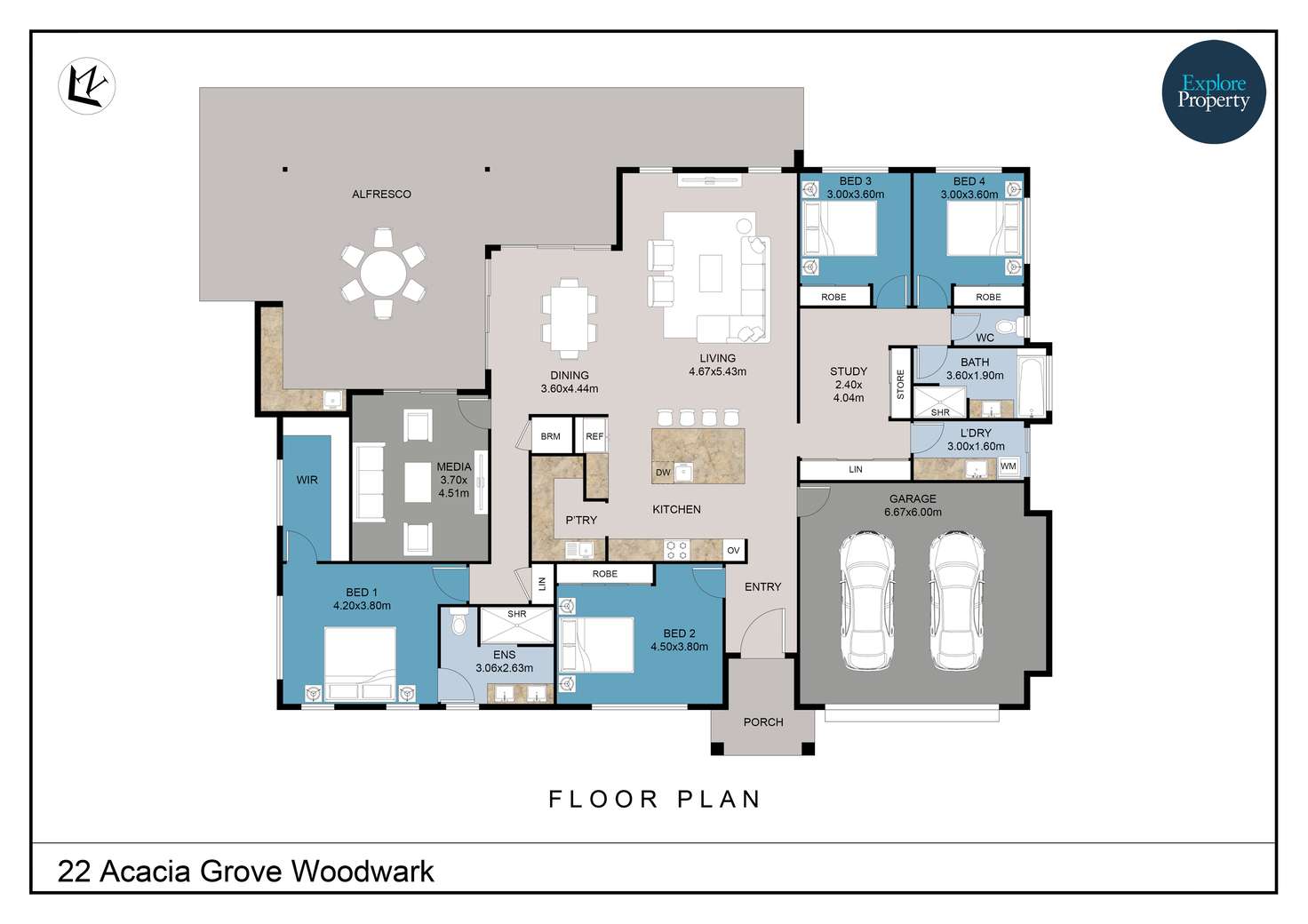 Floorplan of Homely house listing, 22 Acacia Grove, Woodwark QLD 4802
