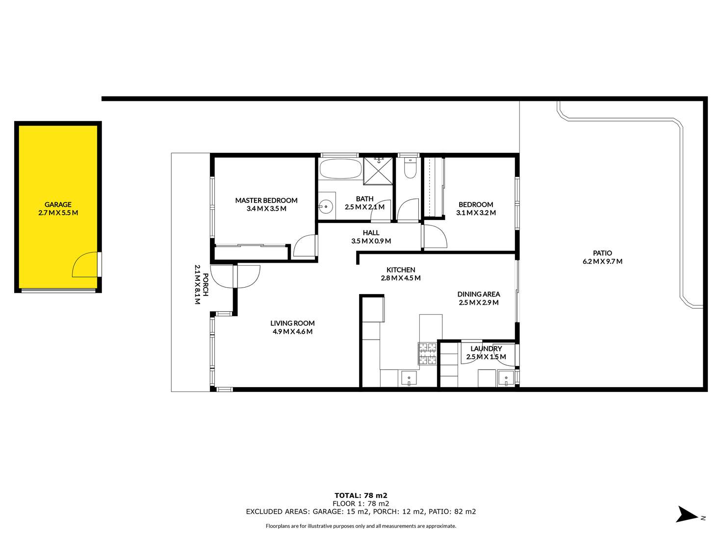 Floorplan of Homely unit listing, 4/5 Cawthorne Street, Thebarton SA 5031