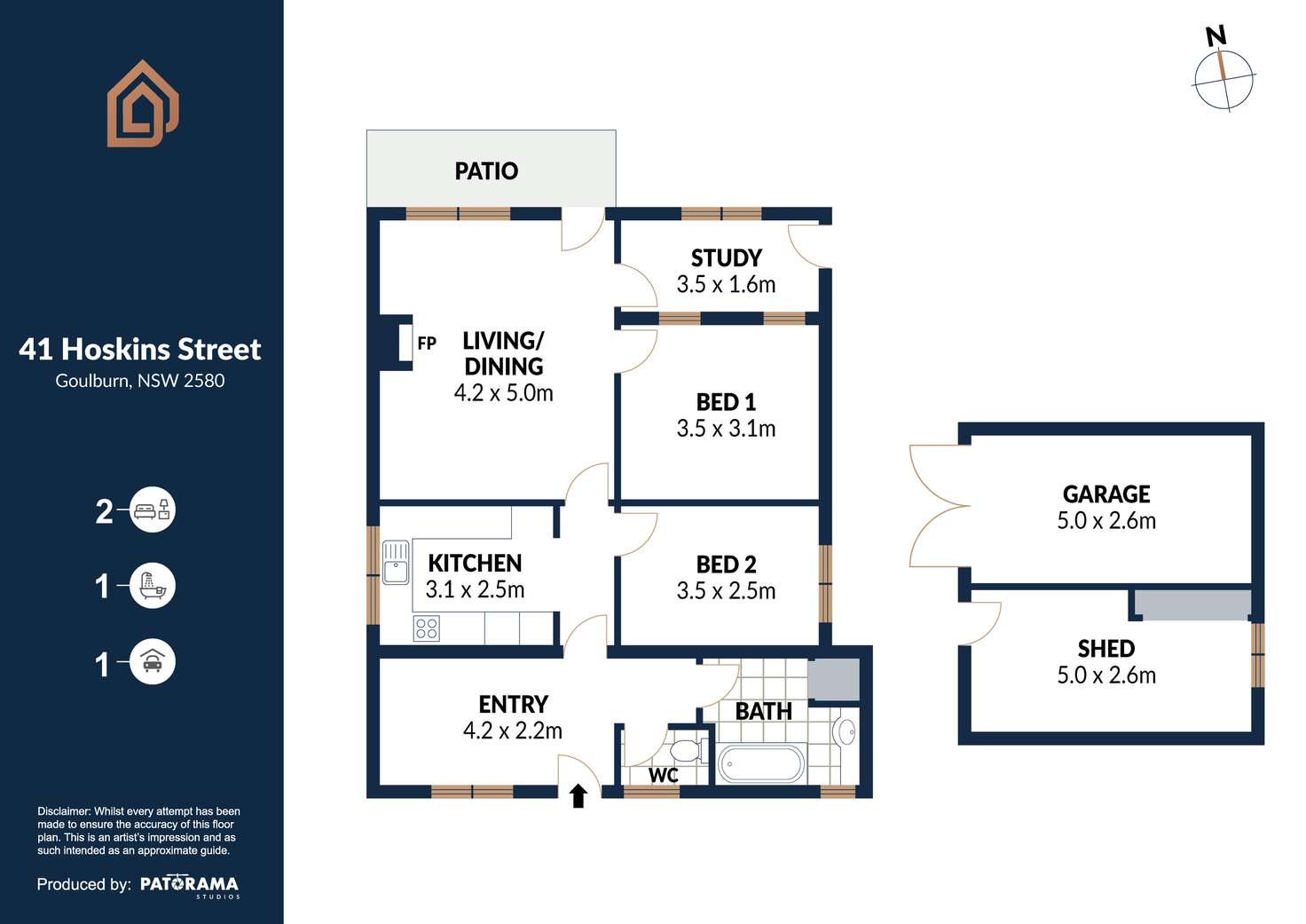 Floorplan of Homely house listing, 41 Hoskins Street, Goulburn NSW 2580