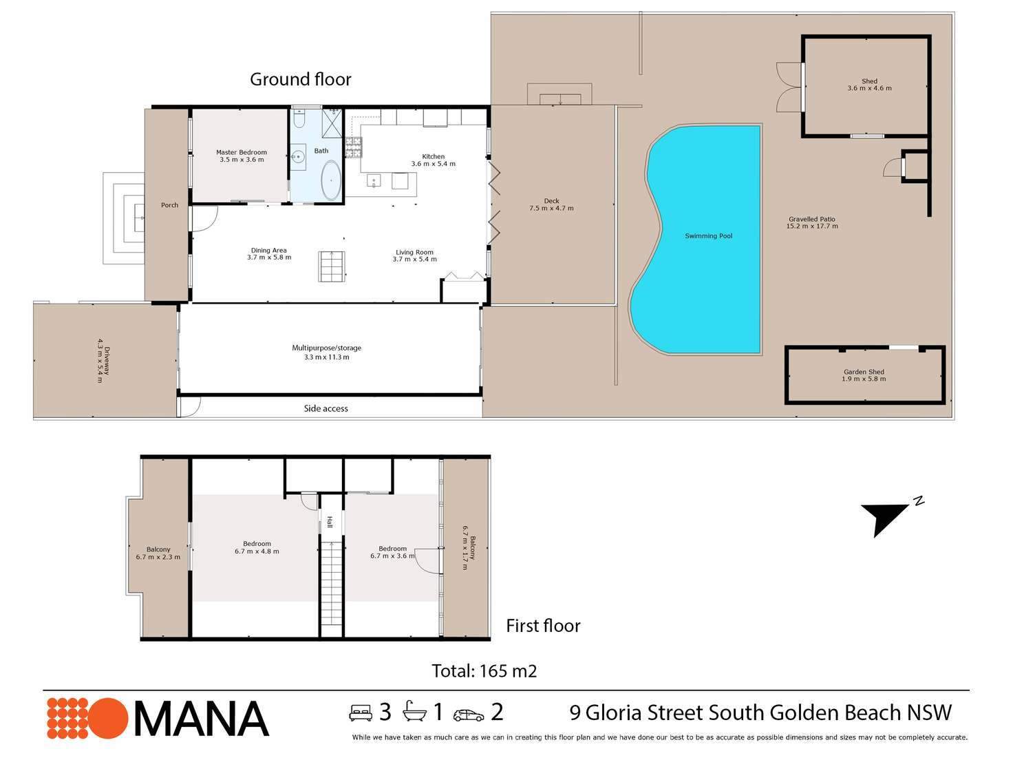 Floorplan of Homely house listing, 9 Gloria Street, South Golden Beach NSW 2483