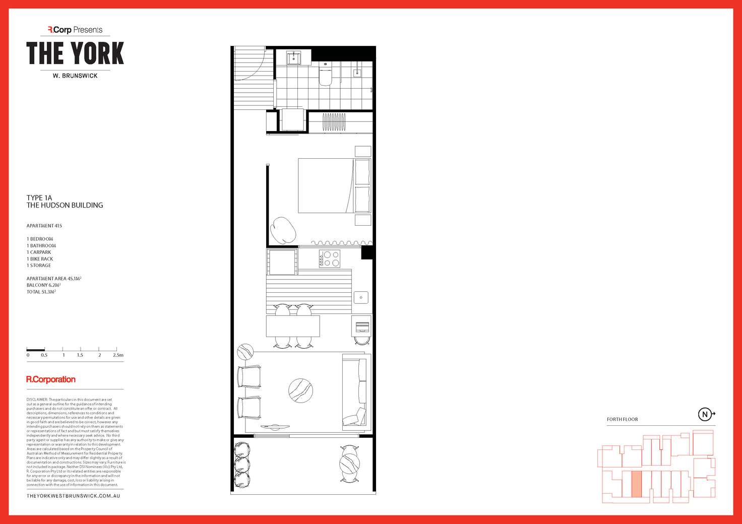 Floorplan of Homely apartment listing, 415/8 Olive York Way, Brunswick West VIC 3055