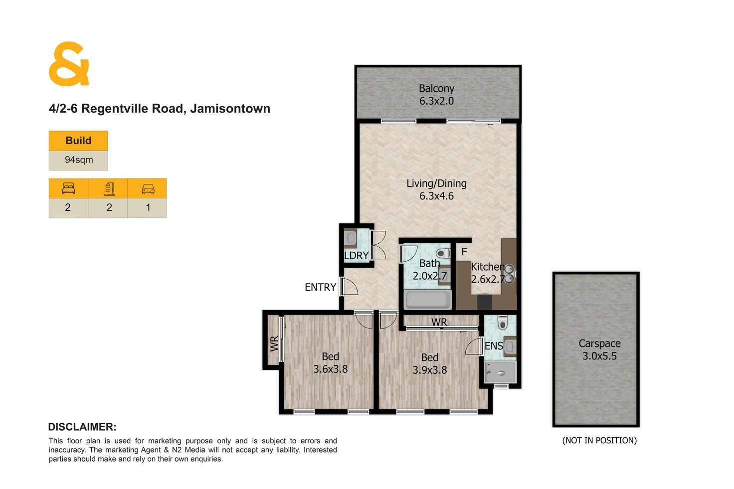 Floorplan of Homely apartment listing, 4/2-6 Regentville Road, Jamisontown NSW 2750