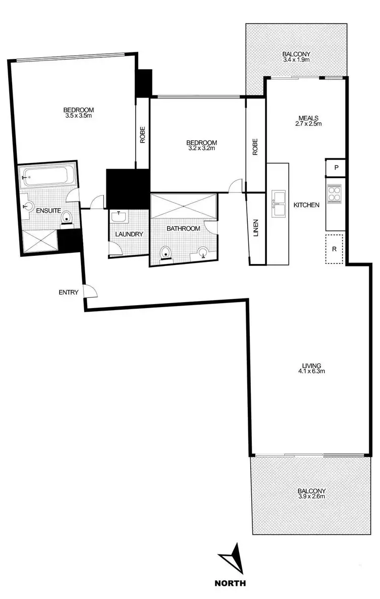 Floorplan of Homely apartment listing, 257/10 Pidgeon Close, West End QLD 4101