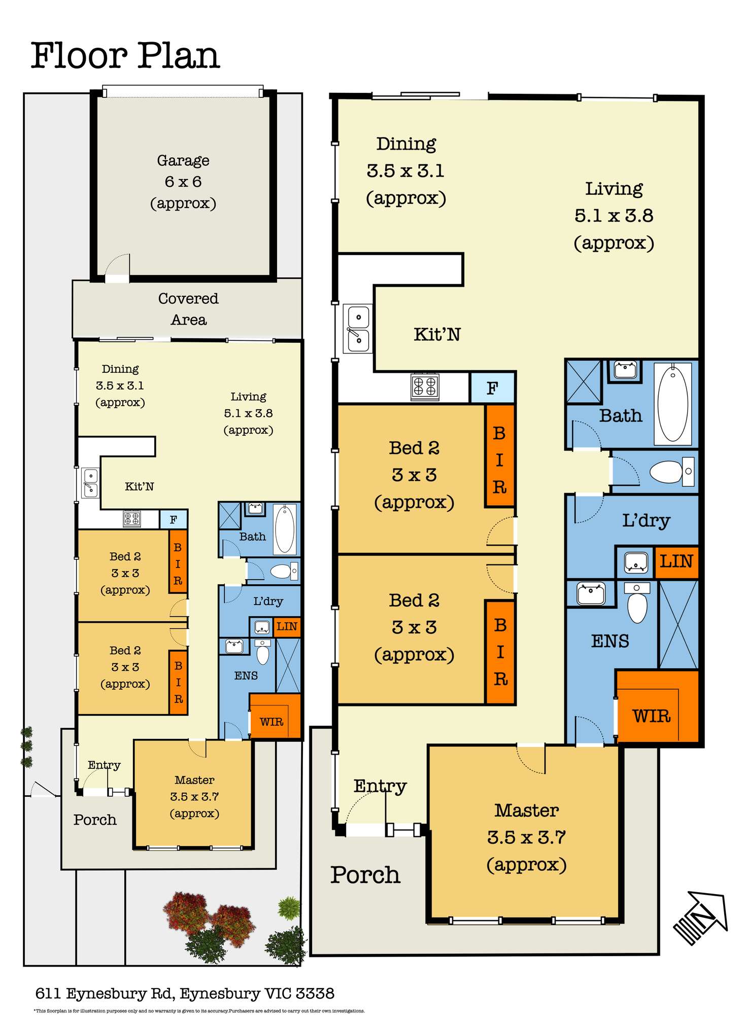 Floorplan of Homely house listing, 611 Eynesbury Road, Eynesbury VIC 3338