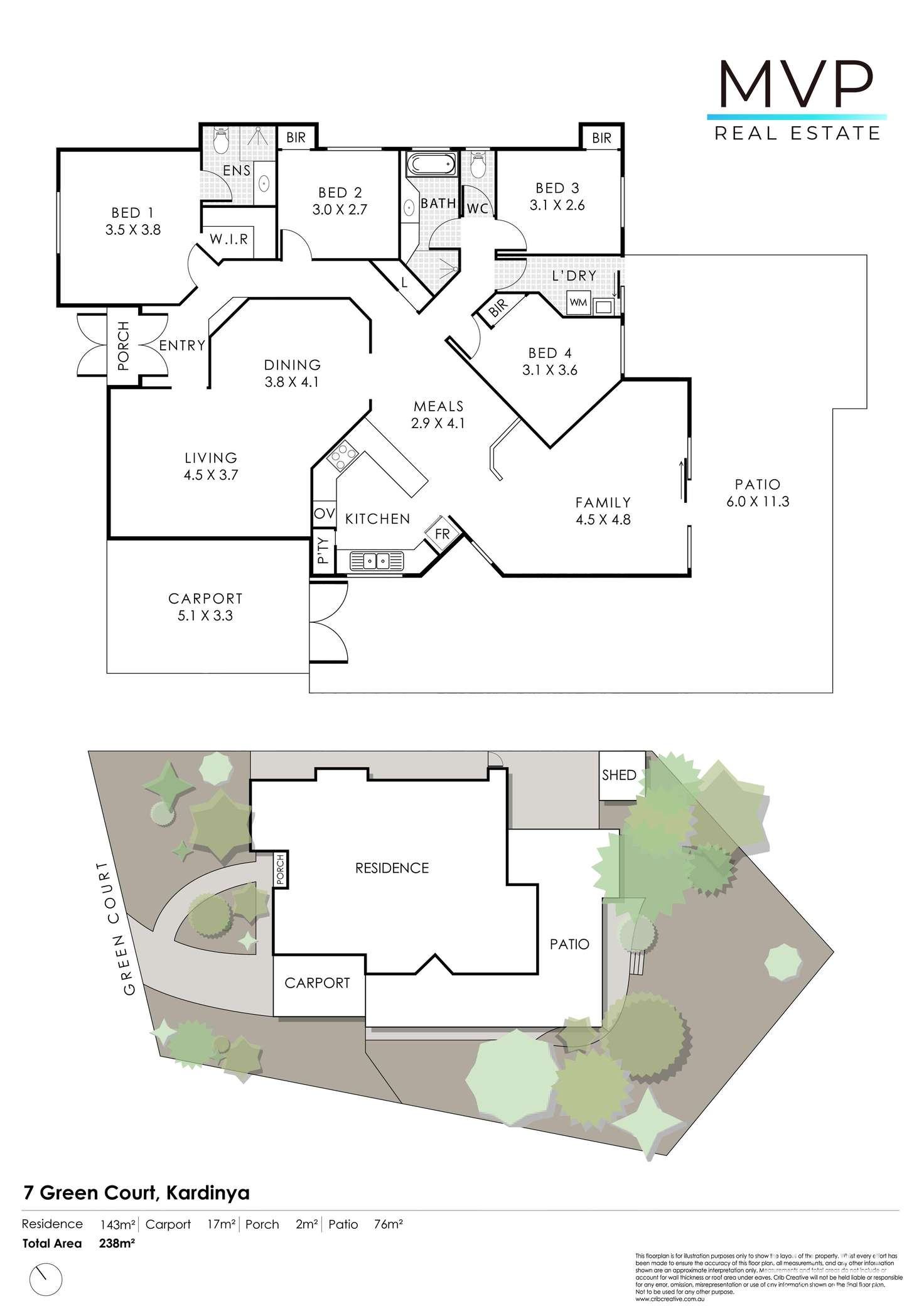 Floorplan of Homely house listing, 7 Green Court, Kardinya WA 6163