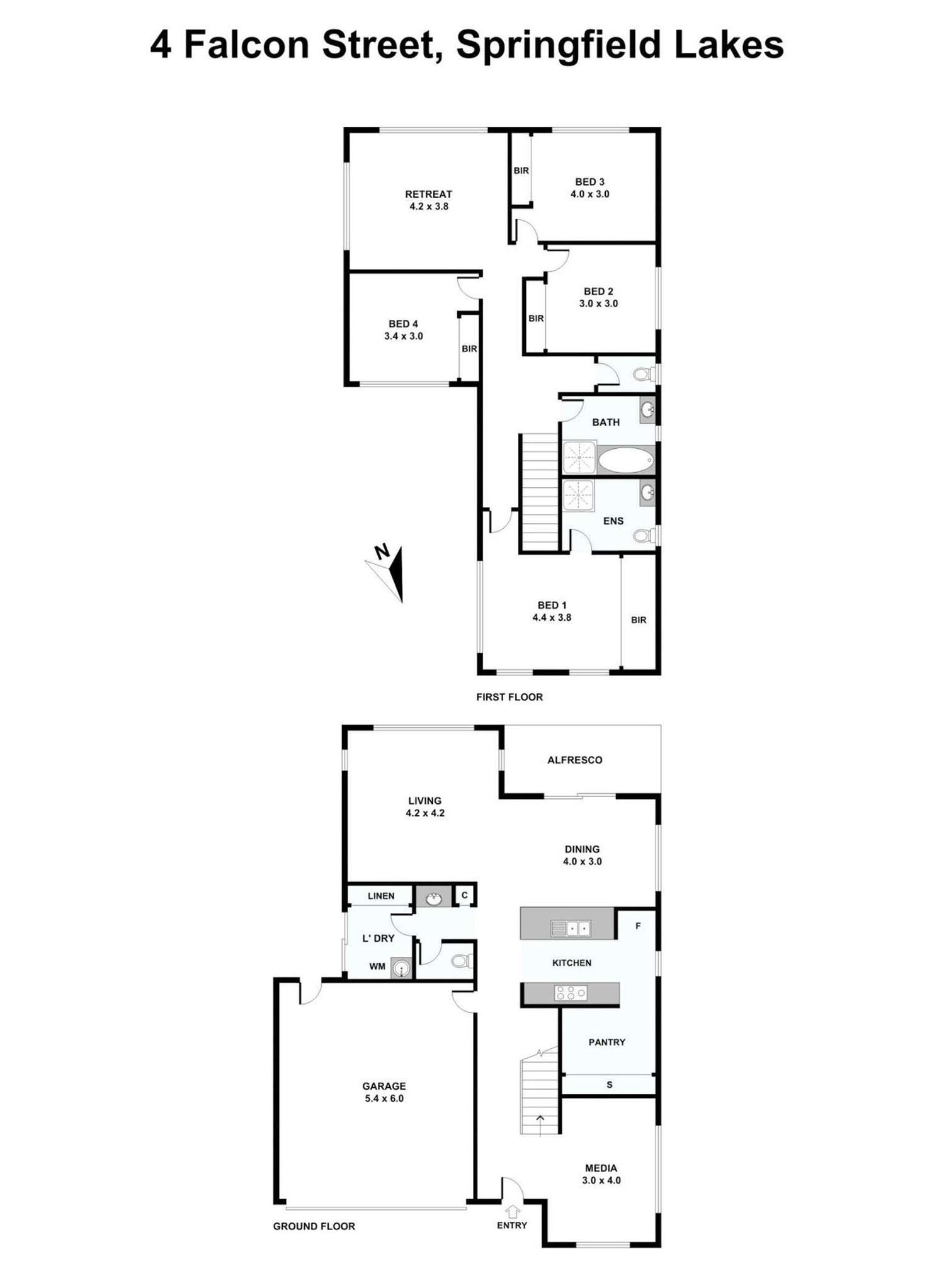 Floorplan of Homely house listing, 4 Falcon Circuit, Springfield Lakes QLD 4300