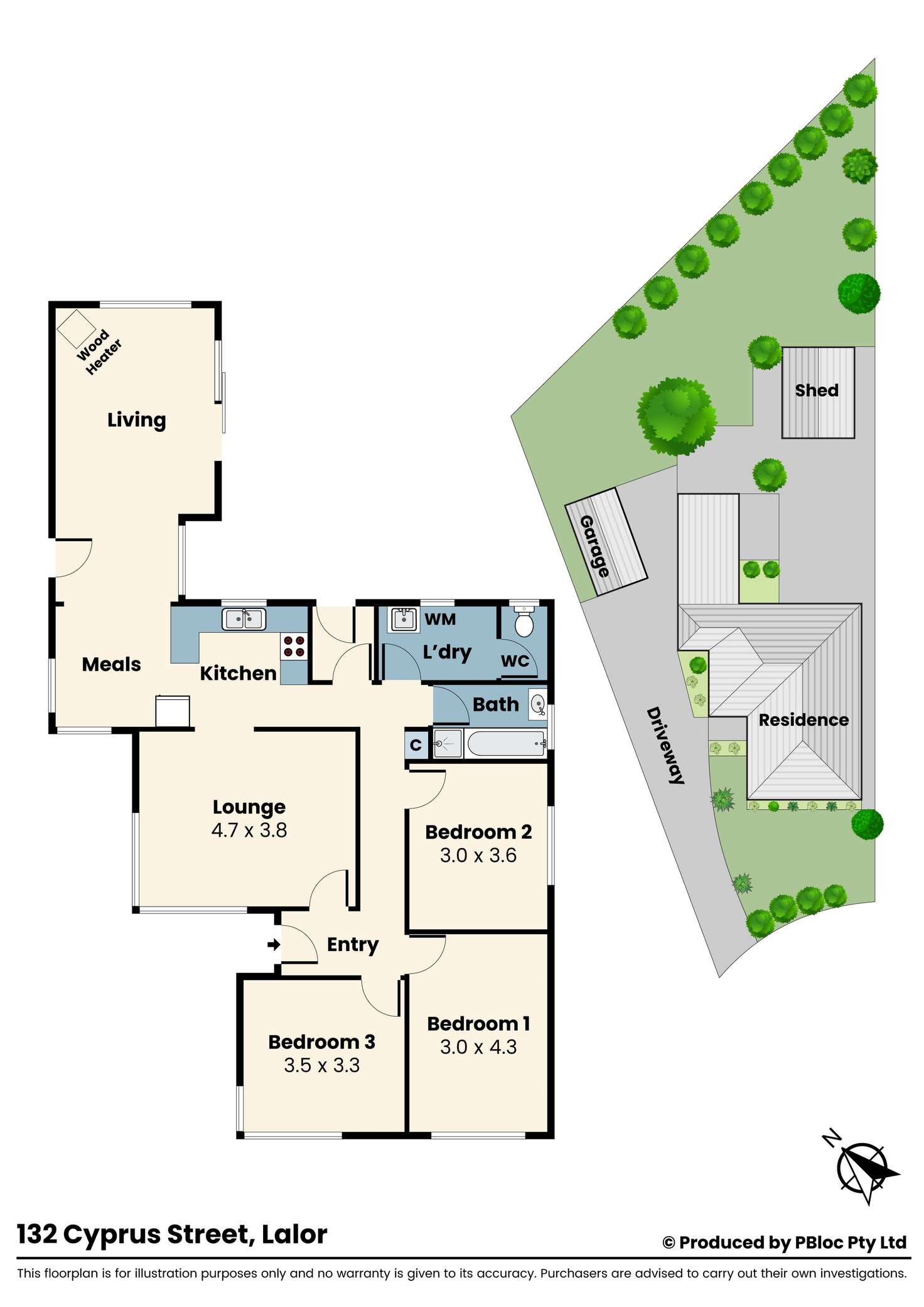 Floorplan of Homely house listing, 132 Cyprus Street, Lalor VIC 3075