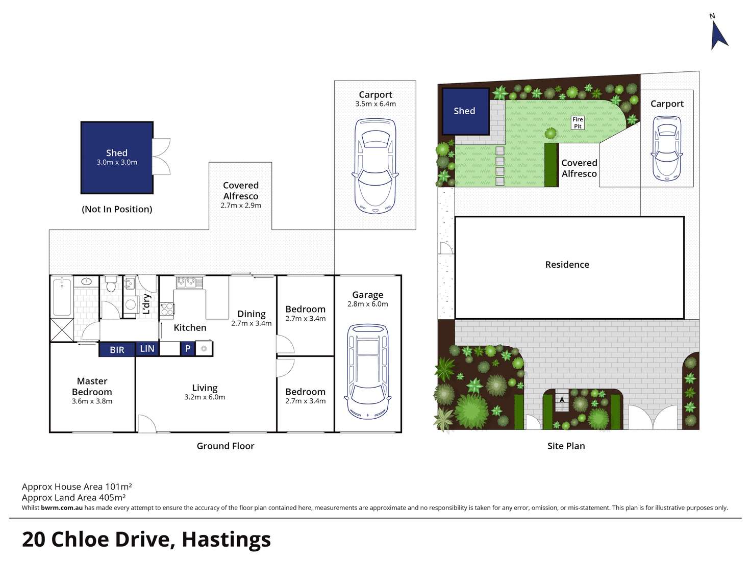 Floorplan of Homely house listing, 20 Chloe Drive, Hastings VIC 3915