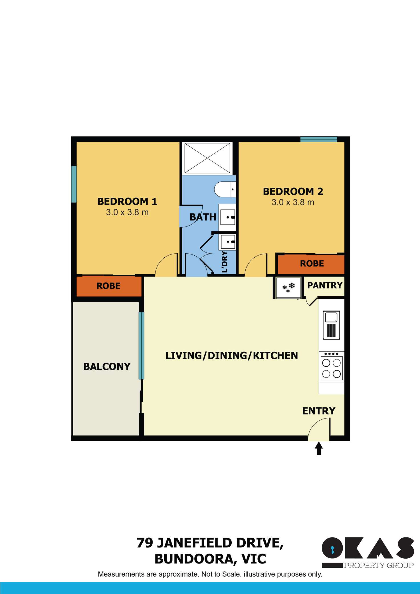 Floorplan of Homely apartment listing, 105/79 Janefield Drive, Bundoora VIC 3083