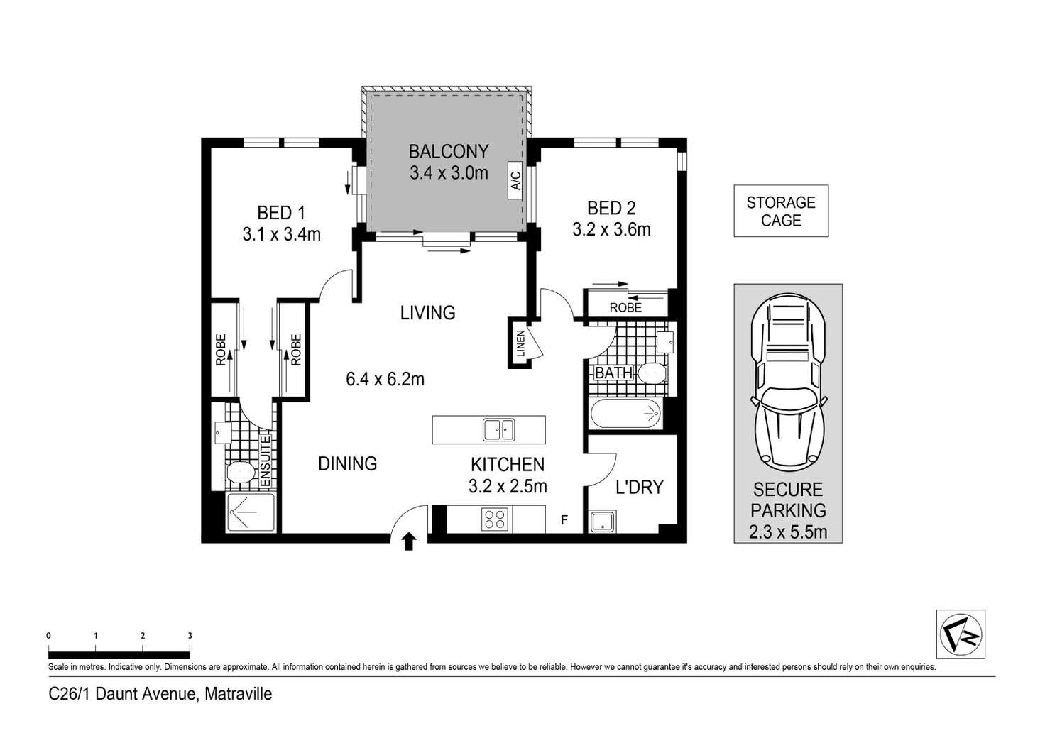 Floorplan of Homely apartment listing, 26C/1-7 Daunt Avenue, Matraville NSW 2036