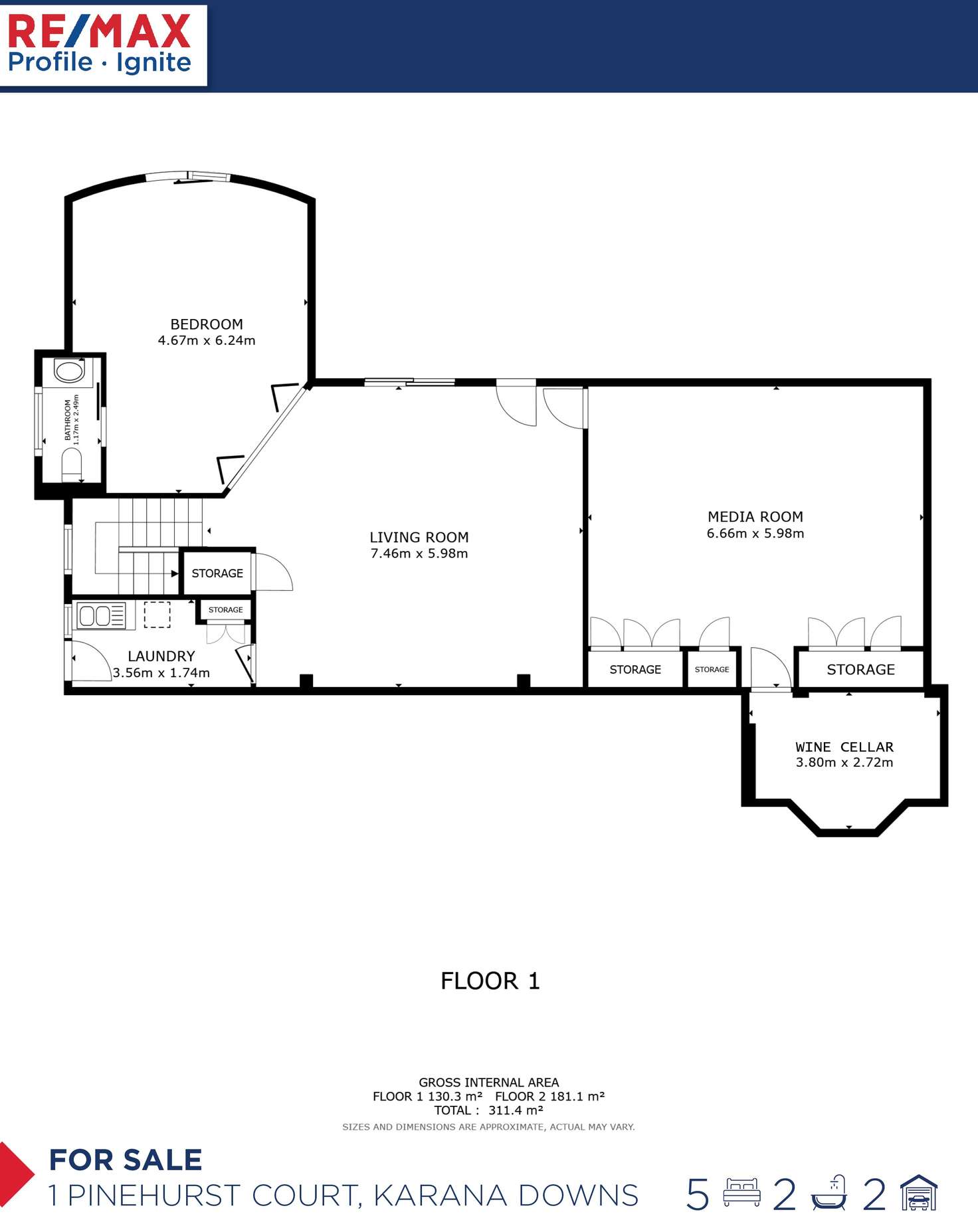 Floorplan of Homely house listing, 1 Pinehurst Court, Karana Downs QLD 4306