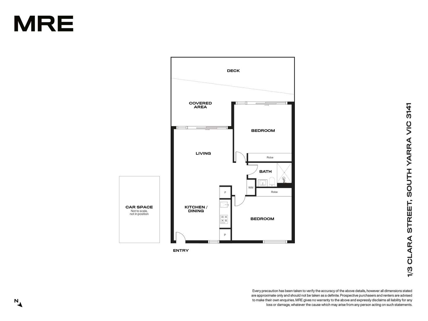 Floorplan of Homely apartment listing, 1/3 Clara Street, South Yarra VIC 3141