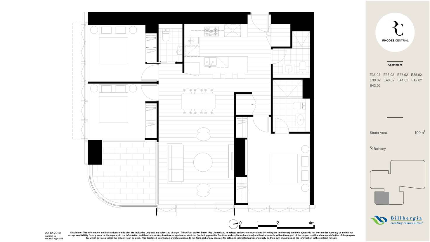 Floorplan of Homely apartment listing, 2102/36 Walker Street, Rhodes NSW 2138