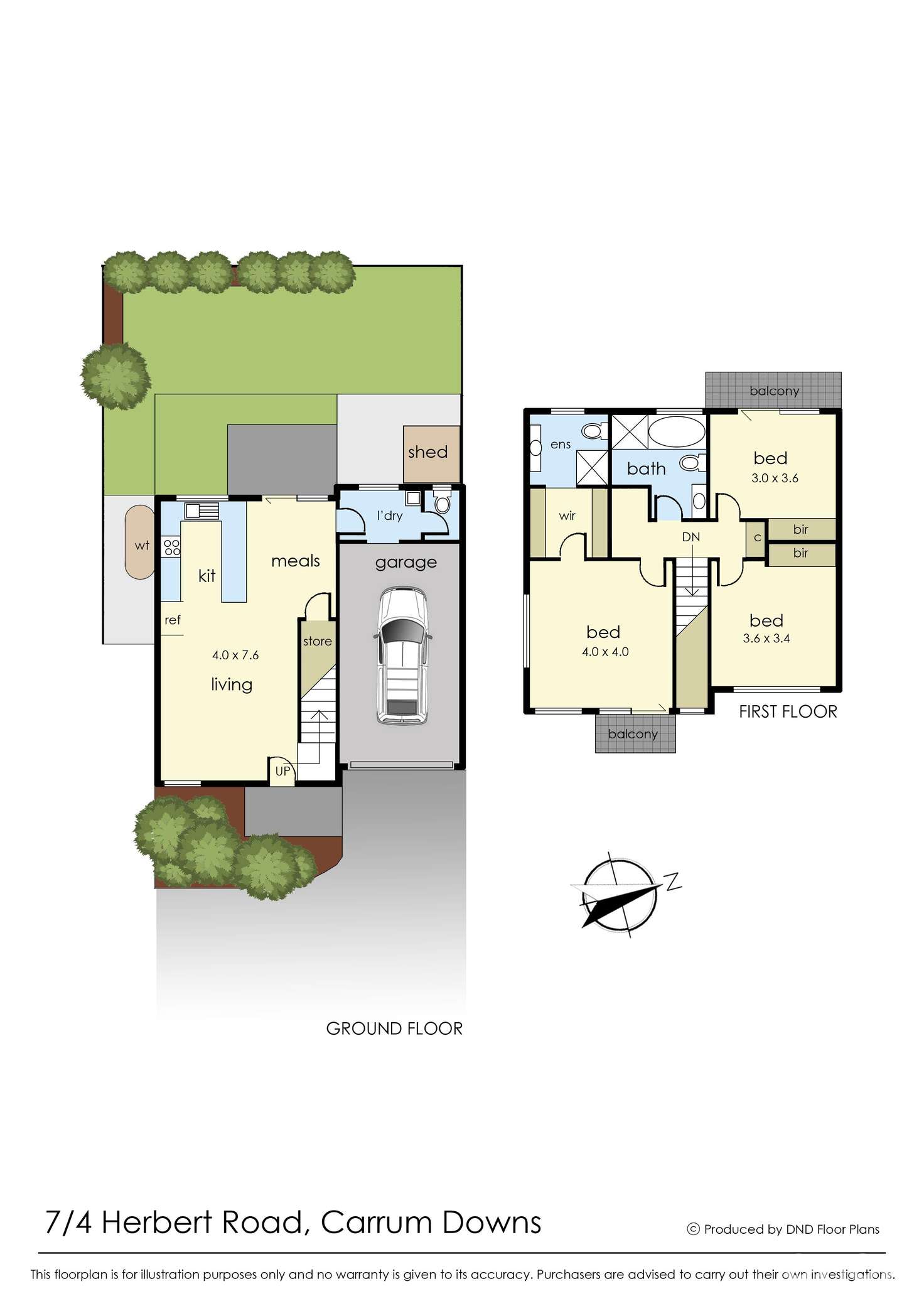 Floorplan of Homely townhouse listing, 7/4 Herbert Road, Carrum Downs VIC 3201