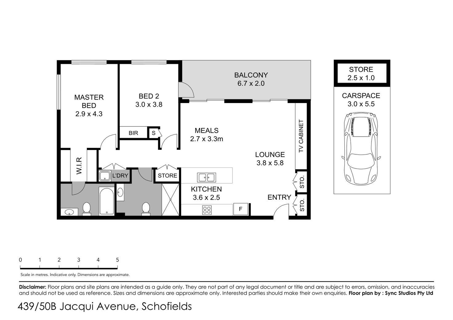Floorplan of Homely apartment listing, 439/50B Jacqui Avenue, Schofields NSW 2762