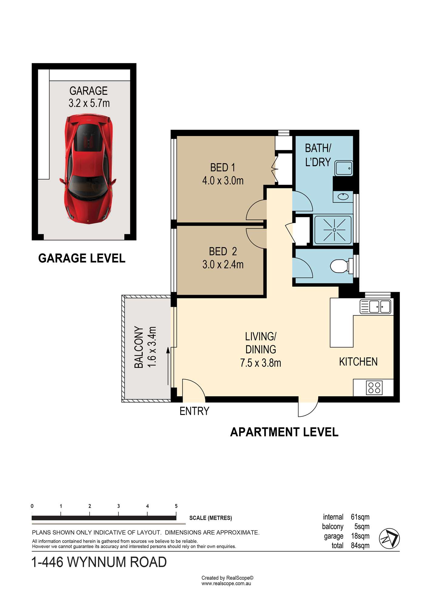 Floorplan of Homely unit listing, 1/446 Wynnum Road, Morningside QLD 4170
