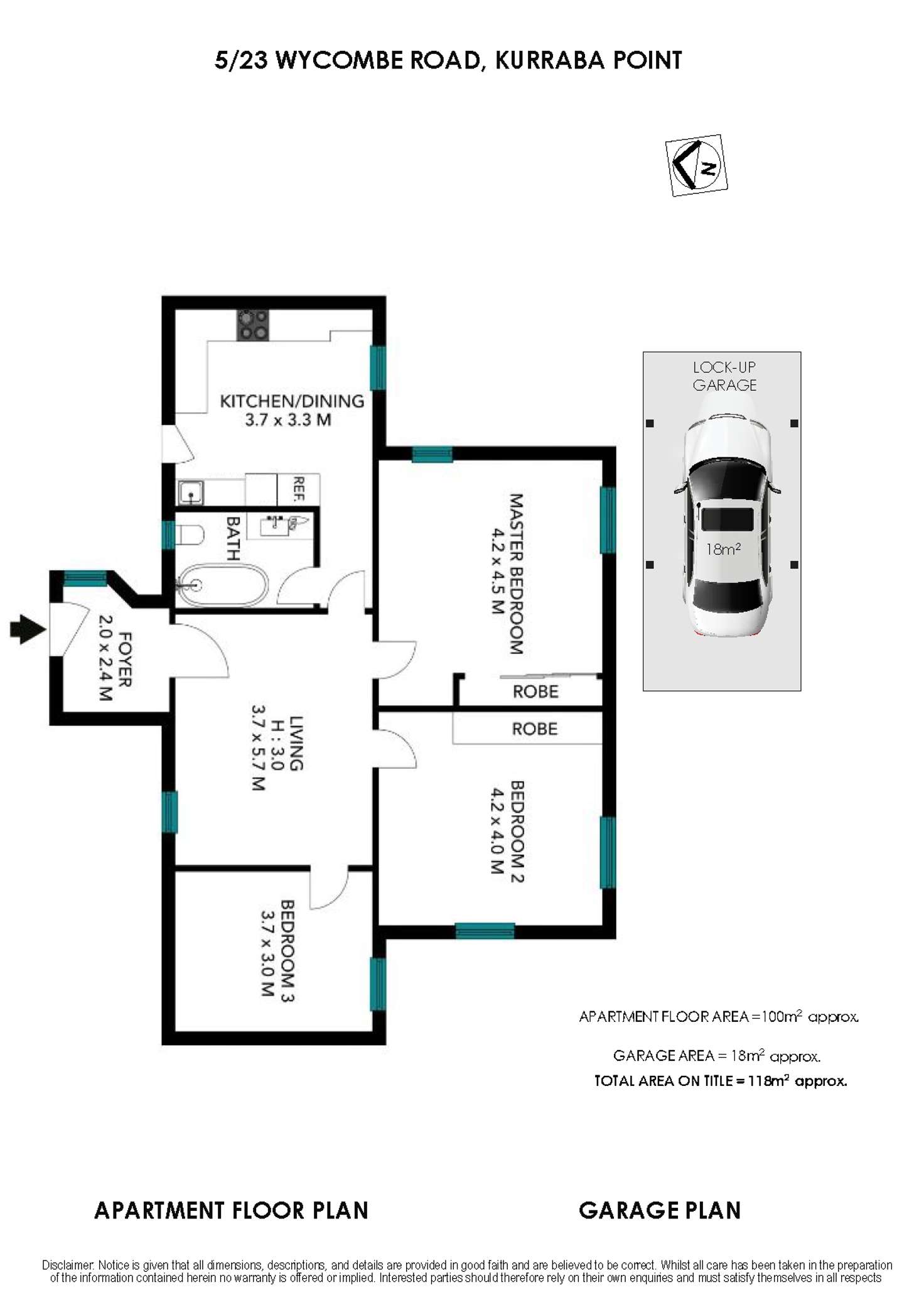 Floorplan of Homely apartment listing, 5/23 Wycombe Road, Neutral Bay NSW 2089