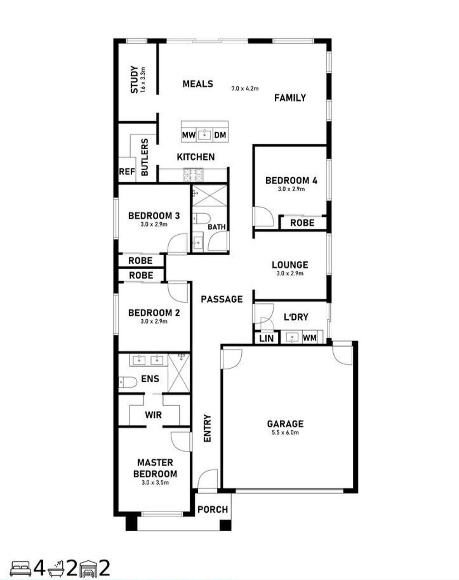 Floorplan of Homely house listing, 14 Camelon Avenue, Thornhill Park VIC 3335