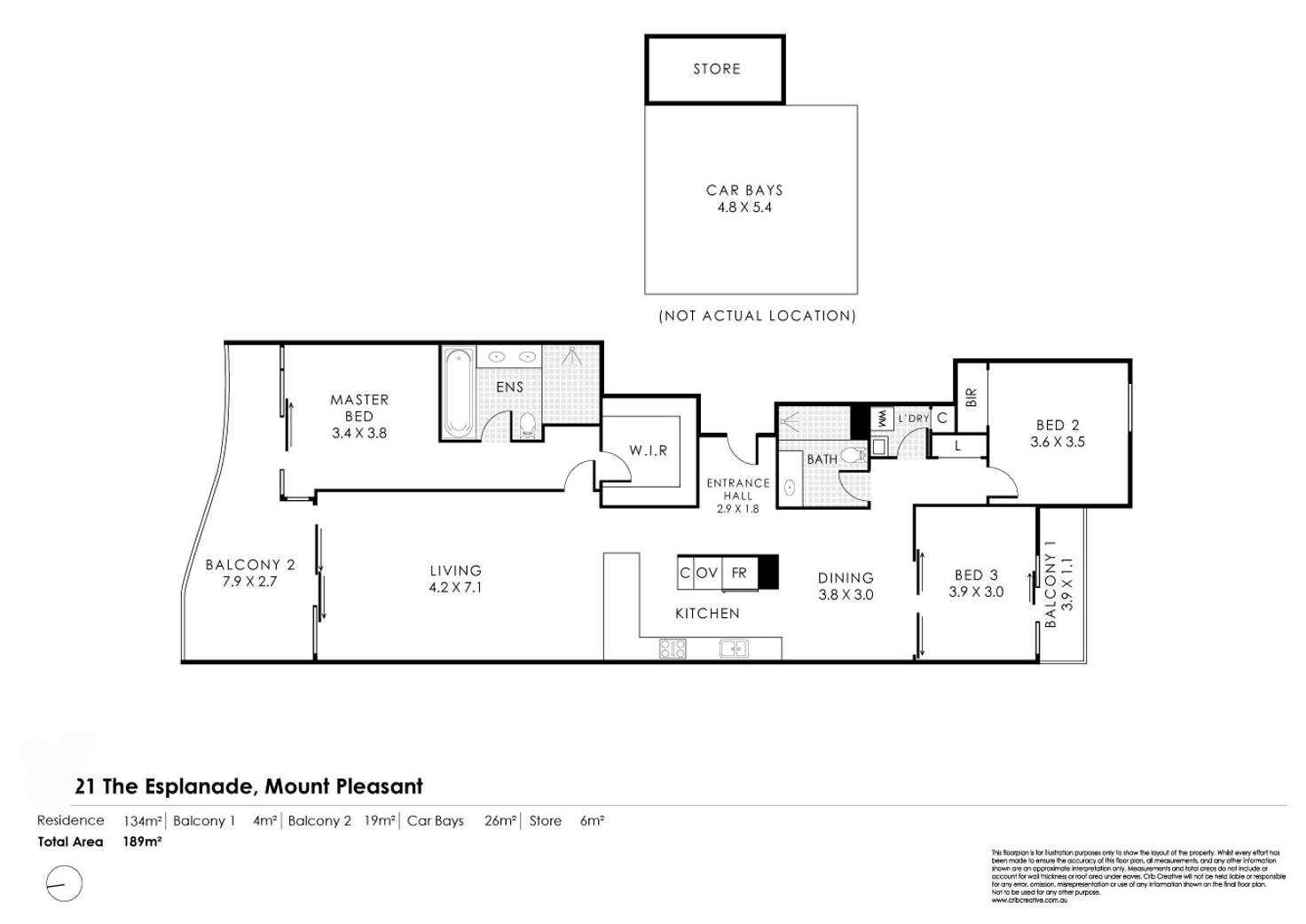 Floorplan of Homely house listing, 21 The Esplanade, Mount Pleasant WA 6153