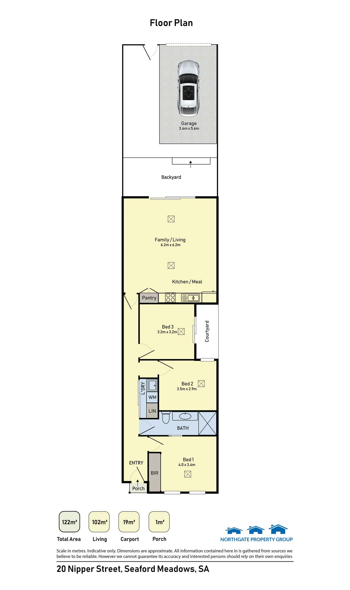 Floorplan of Homely house listing, 20 Nipper Street, Seaford Meadows SA 5169