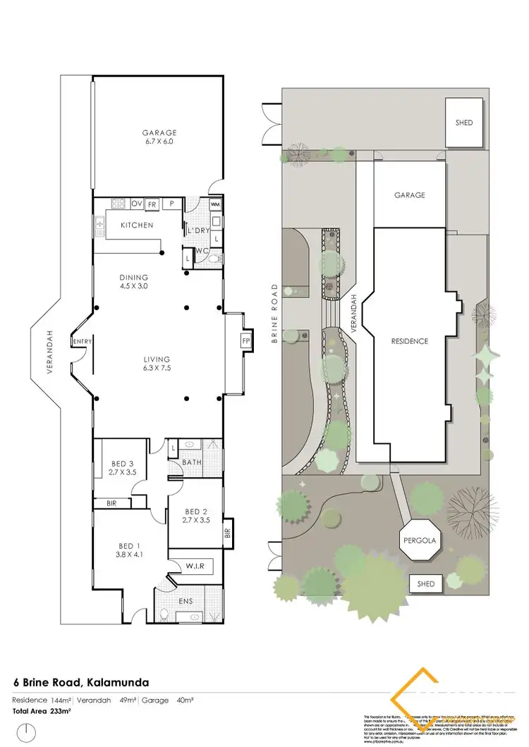Floorplan of Homely house listing, 6 Brine Road, Kalamunda WA 6076