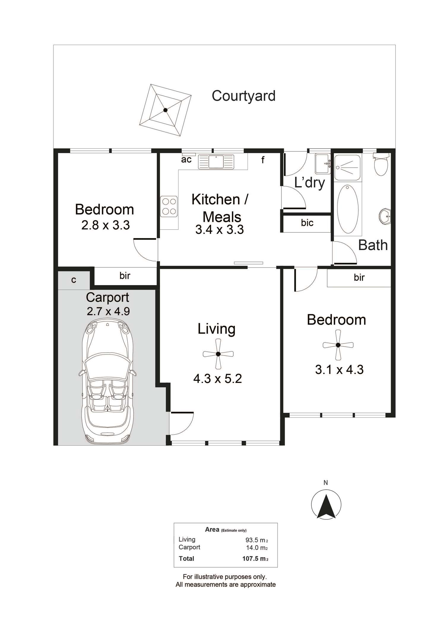 Floorplan of Homely unit listing, 5/53 Brighton Road, Glenelg SA 5045