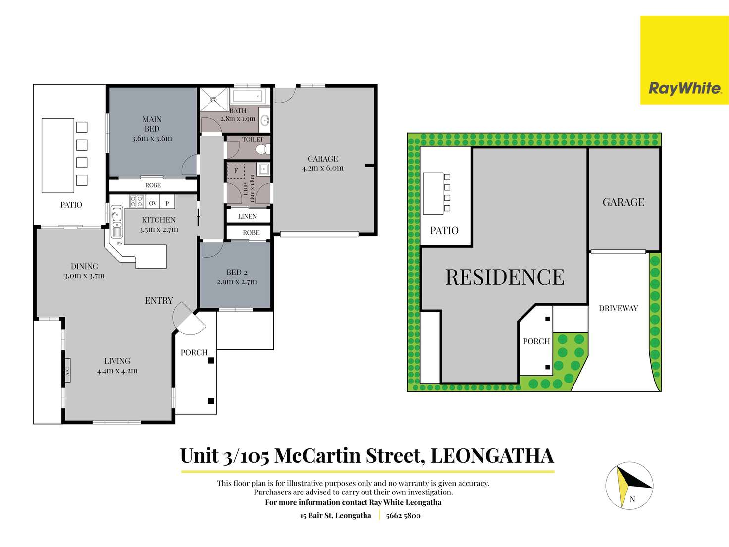 Floorplan of Homely unit listing, 3/105 Mccartin Street, Leongatha VIC 3953