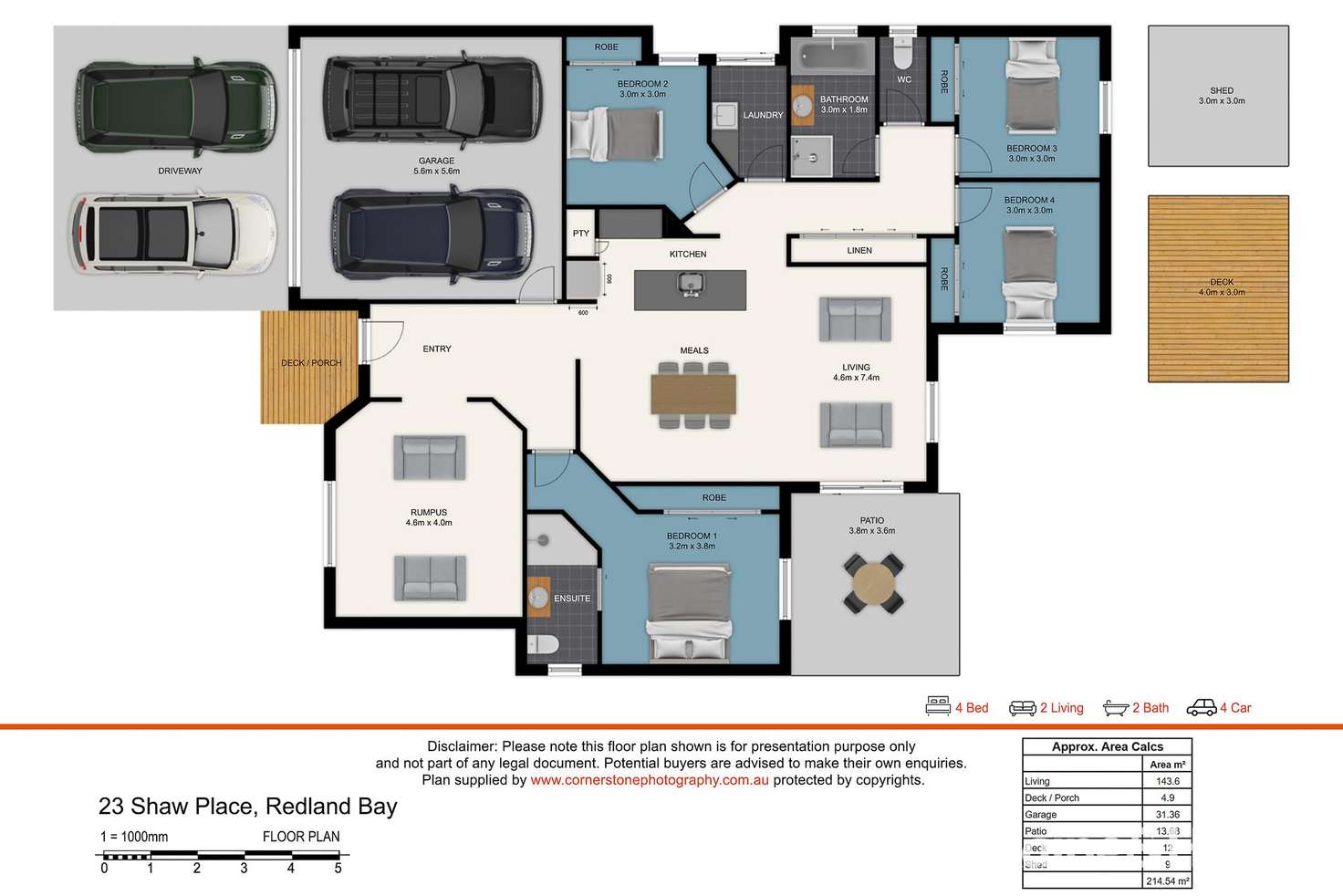 Floorplan of Homely house listing, 23 Shaw Place, Redland Bay QLD 4165