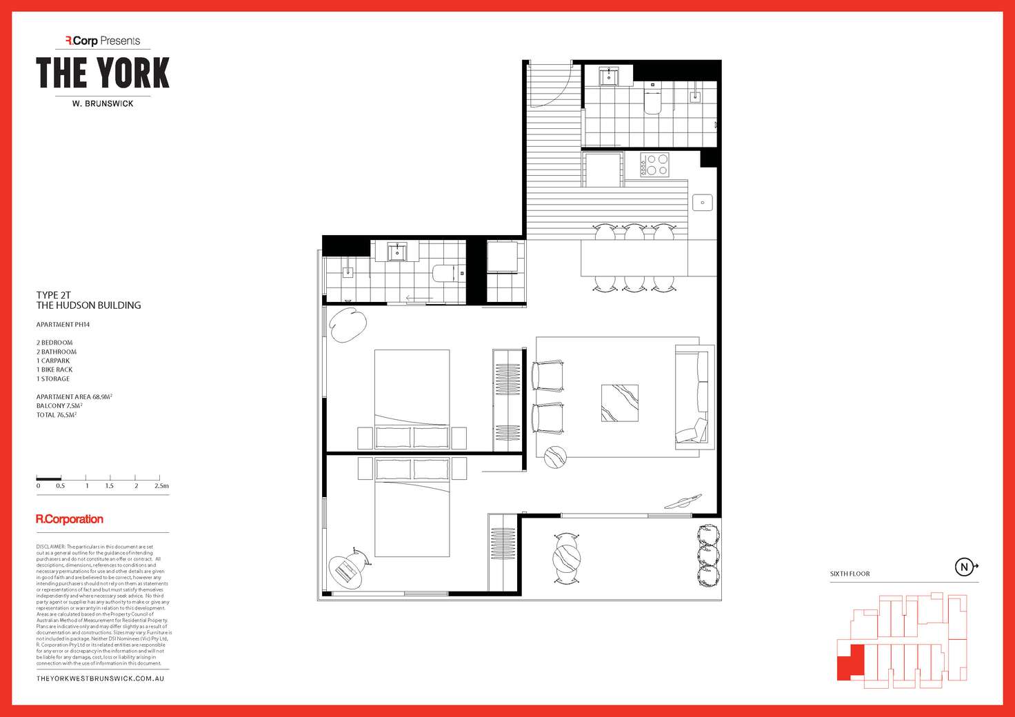 Floorplan of Homely apartment listing, 614/8 Olive York Way, Brunswick West VIC 3055