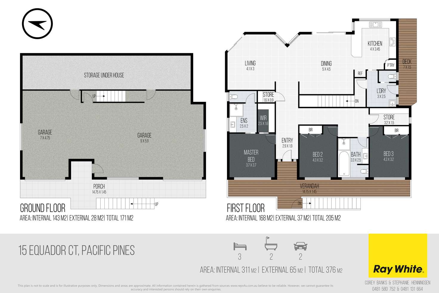 Floorplan of Homely house listing, 15 Equador Court, Pacific Pines QLD 4211