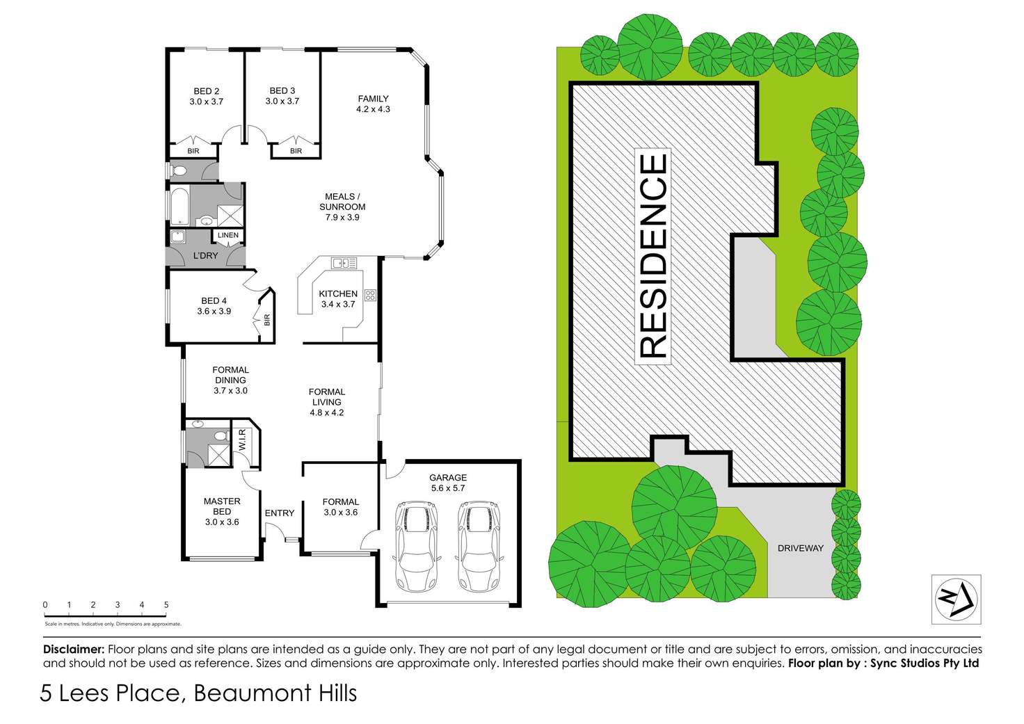 Floorplan of Homely house listing, 5 Lees Place, Beaumont Hills NSW 2155
