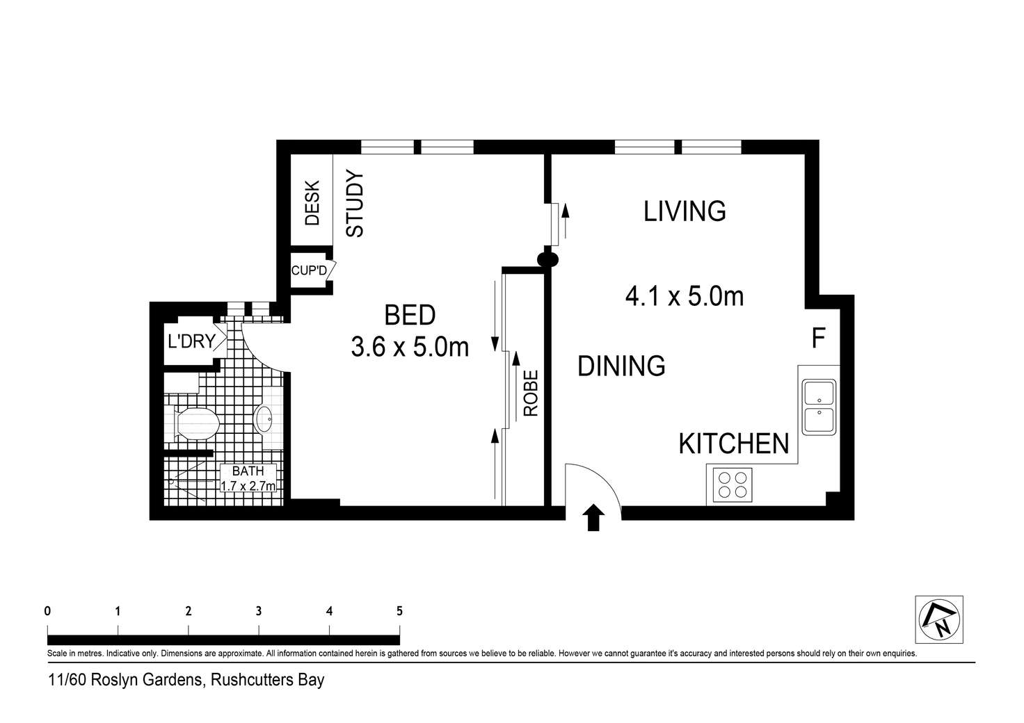 Floorplan of Homely apartment listing, 11/60 Roslyn Gardens, Rushcutters Bay NSW 2011