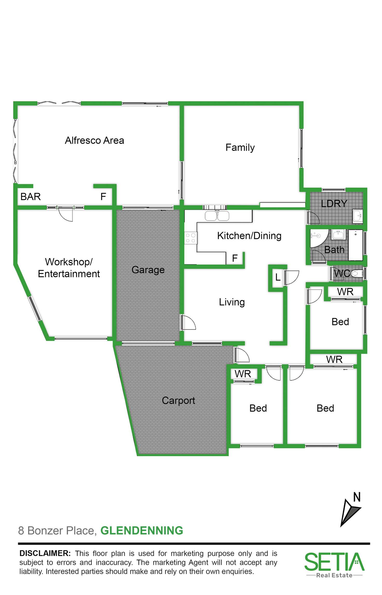 Floorplan of Homely house listing, 8 Bonzer Place, Glendenning NSW 2761