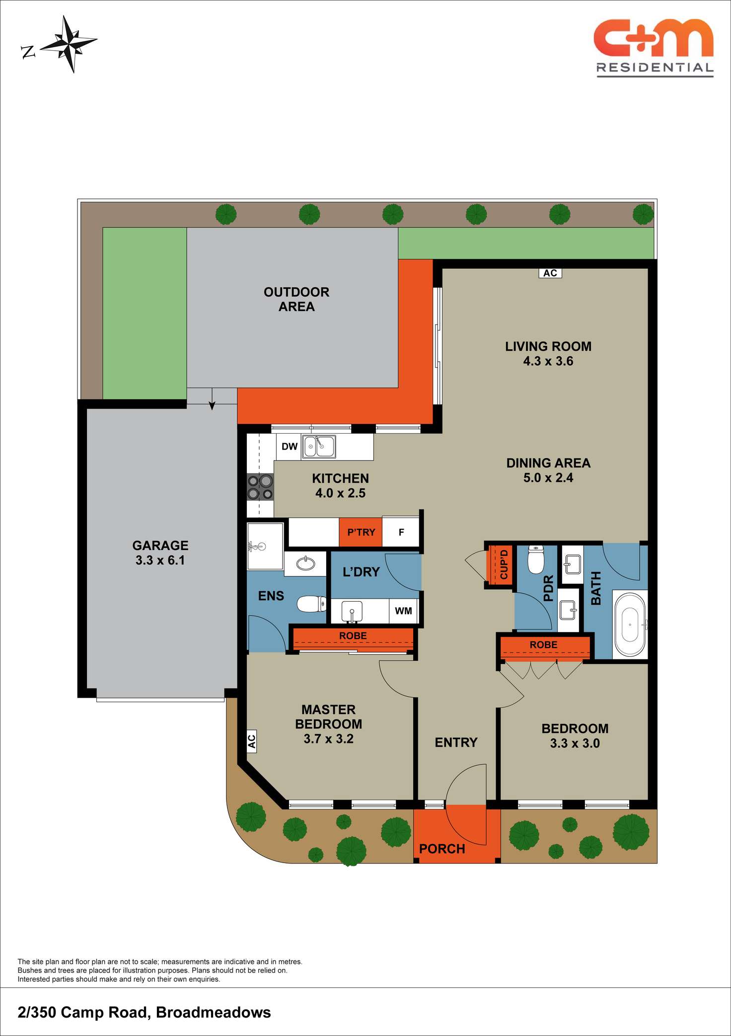 Floorplan of Homely villa listing, 2/350 Camp Road, Broadmeadows VIC 3047
