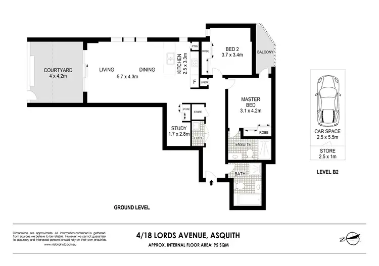 Floorplan of Homely apartment listing, 4/18-22 Lords Ave, Asquith NSW 2077