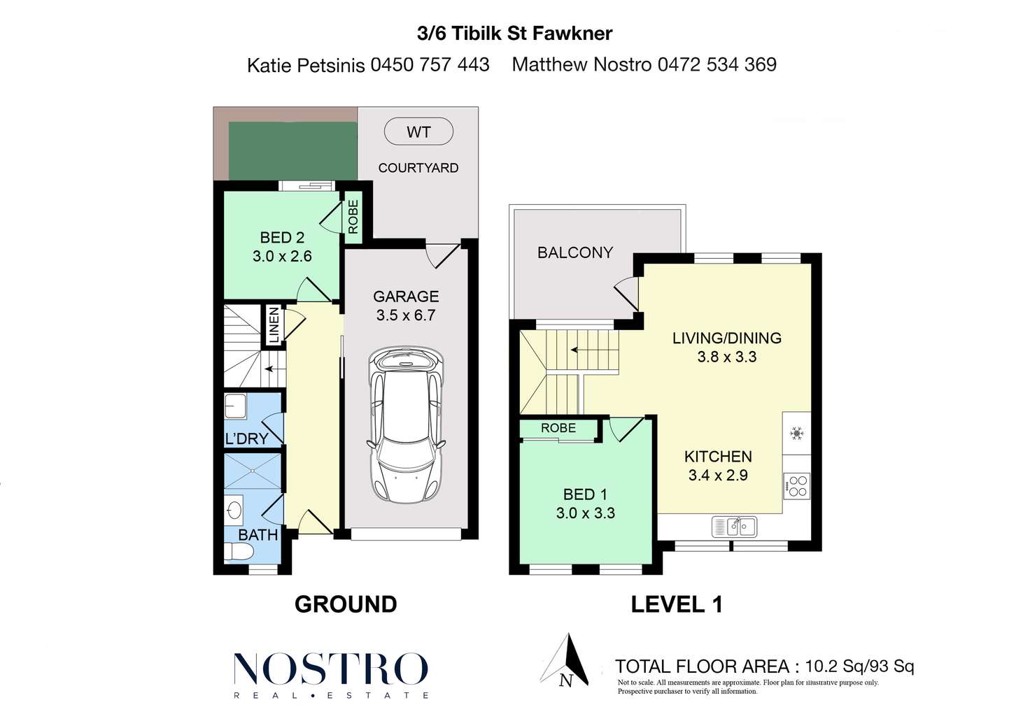 Floorplan of Homely townhouse listing, 3/6 Tabilk Street, Fawkner VIC 3060