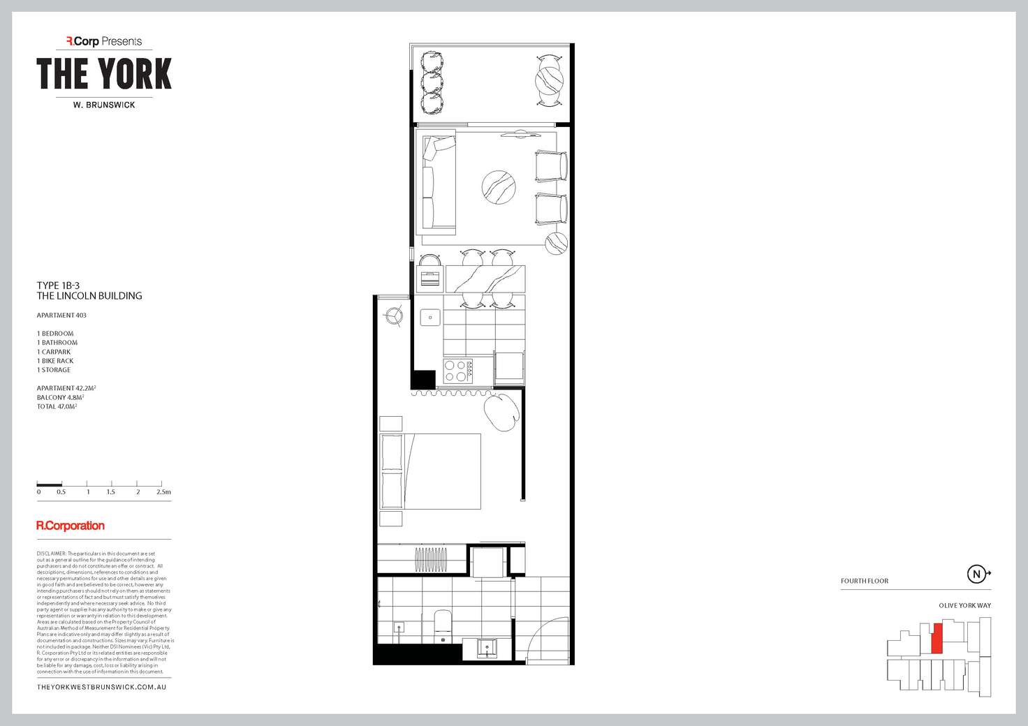 Floorplan of Homely apartment listing, 403/12 Olive York Way, Brunswick West VIC 3055