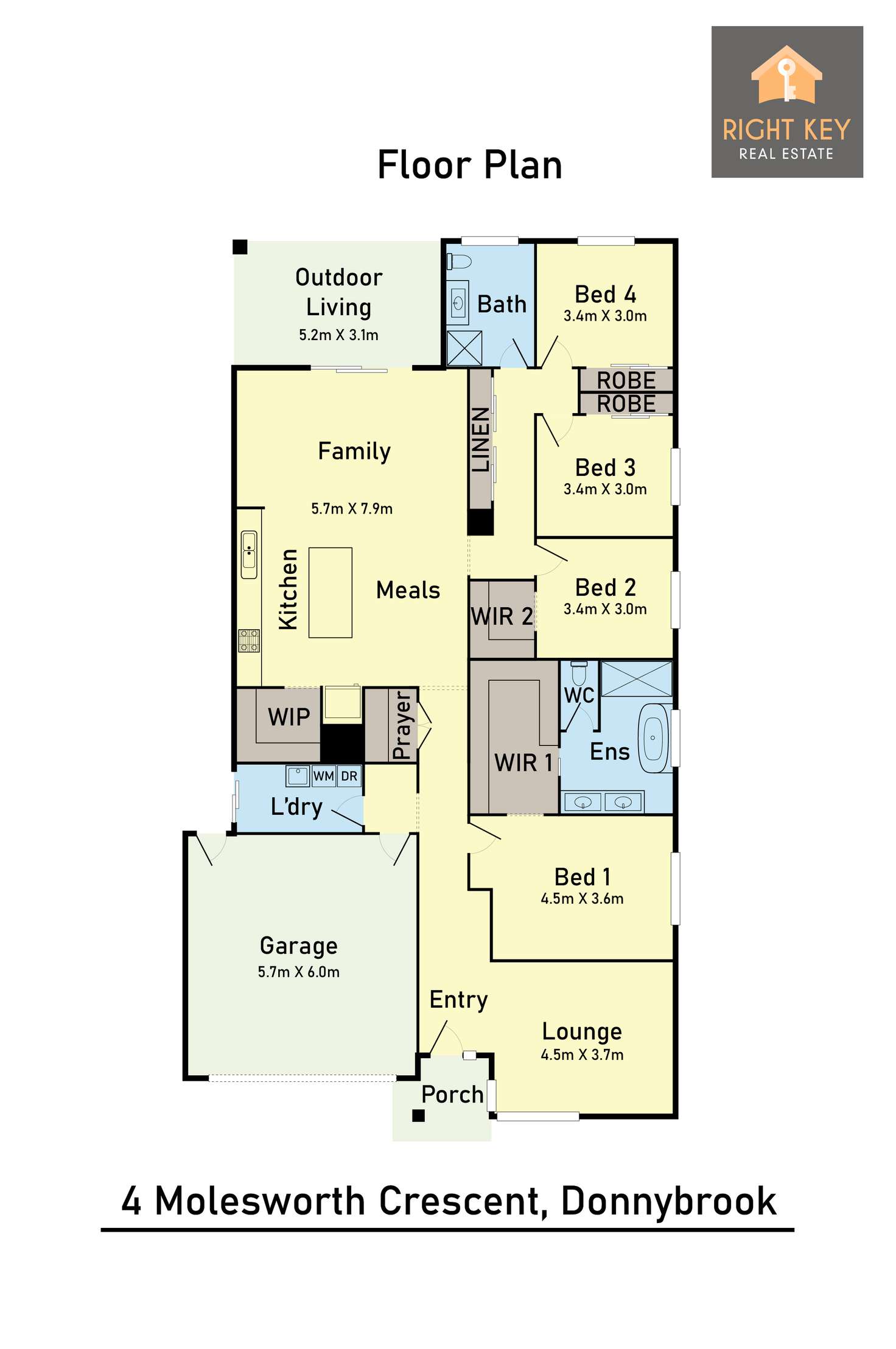 Floorplan of Homely house listing, 4 Molesworth Cr, Donnybrook VIC 3064