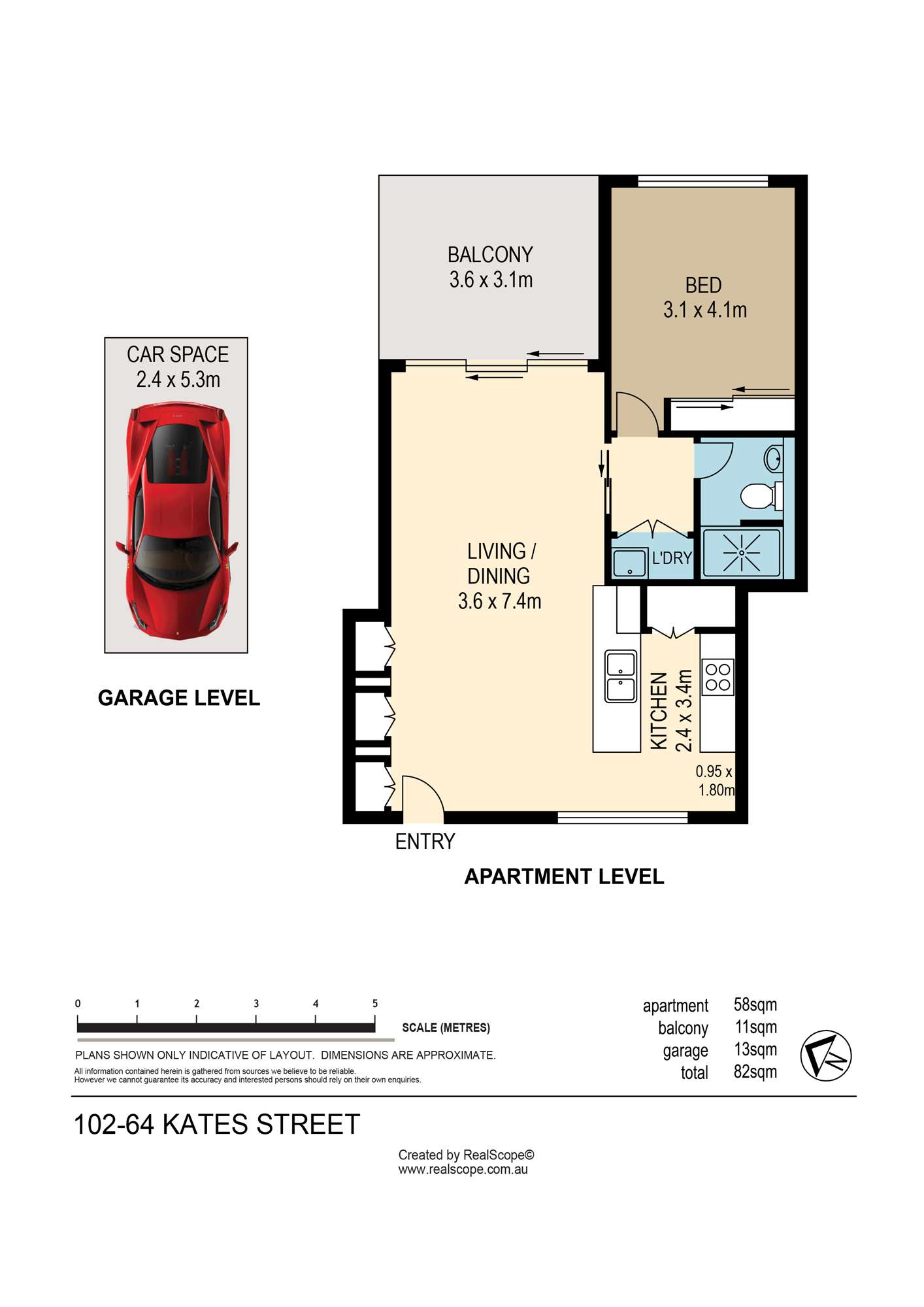 Floorplan of Homely unit listing, 102/64 Kates Street, Morningside QLD 4170