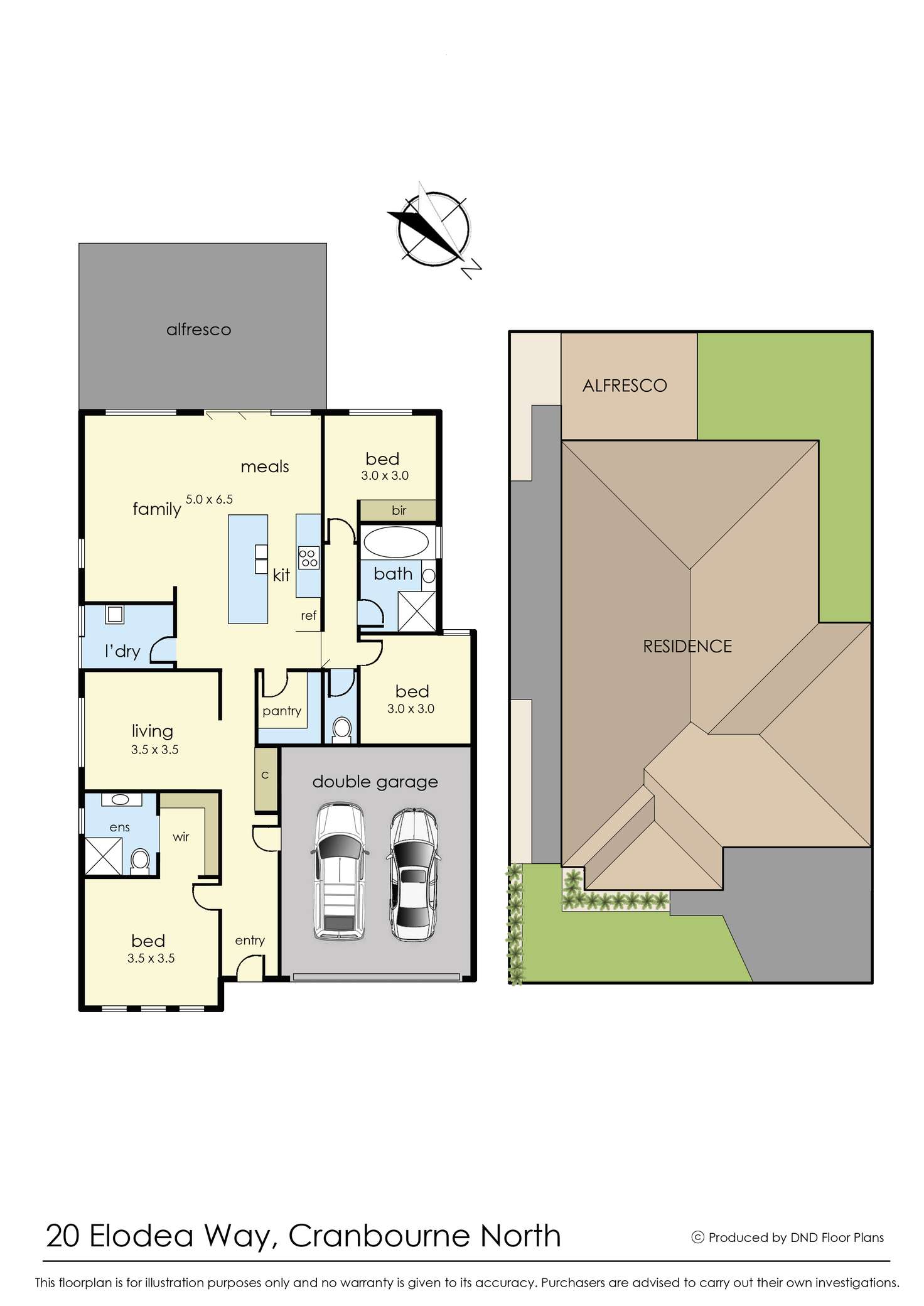 Floorplan of Homely house listing, 20 Elodea Way, Cranbourne North VIC 3977