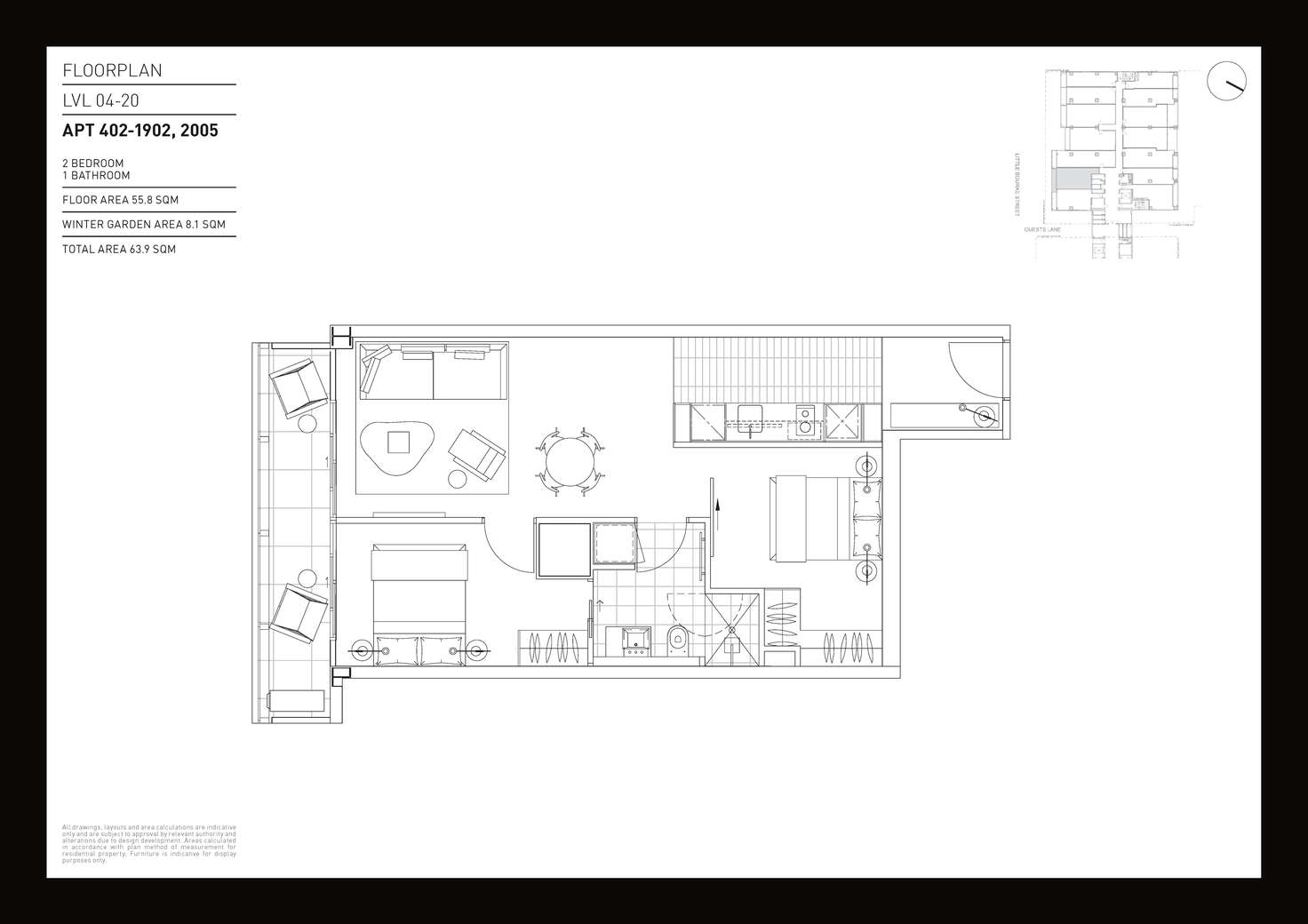 Floorplan of Homely apartment listing, 502/199 William Street, Melbourne VIC 3000