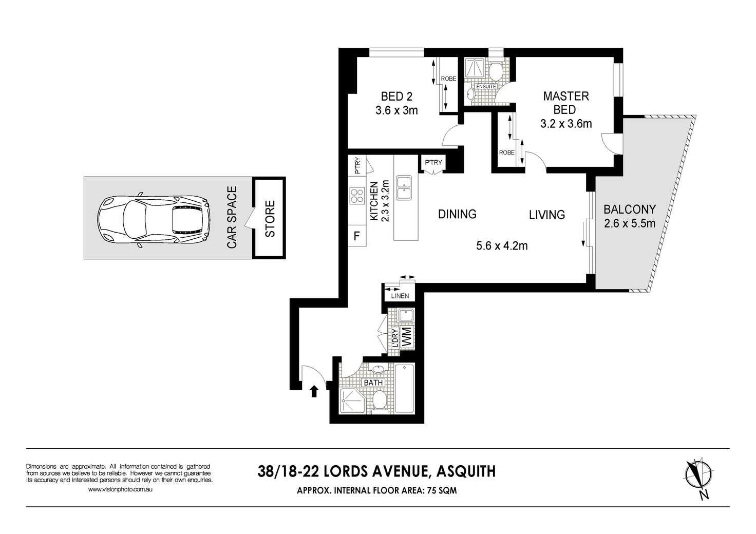 Floorplan of Homely apartment listing, 38/421 Pacific Highway, Asquith NSW 2077