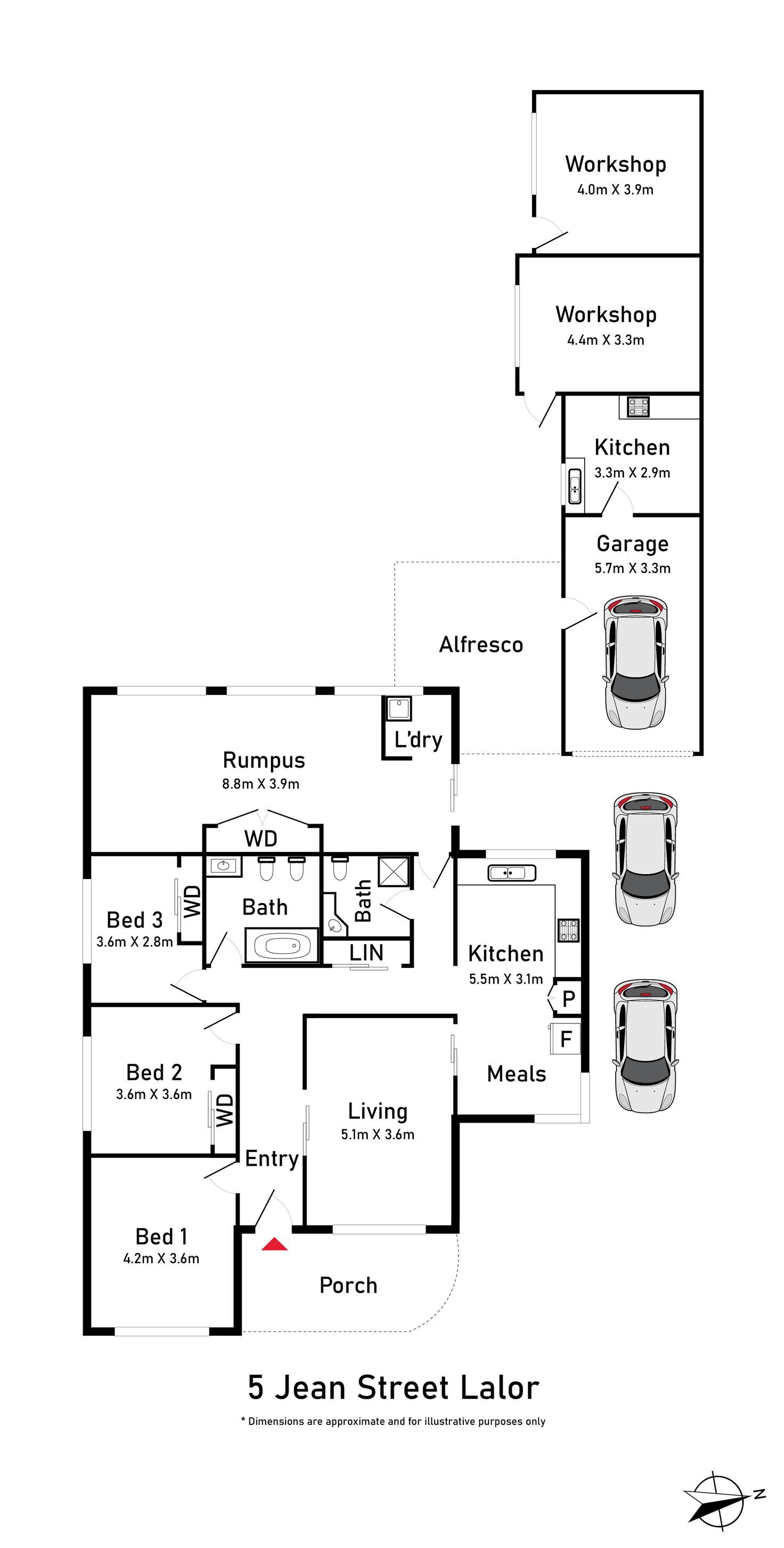 Floorplan of Homely house listing, 5 Jean Street, Lalor VIC 3075