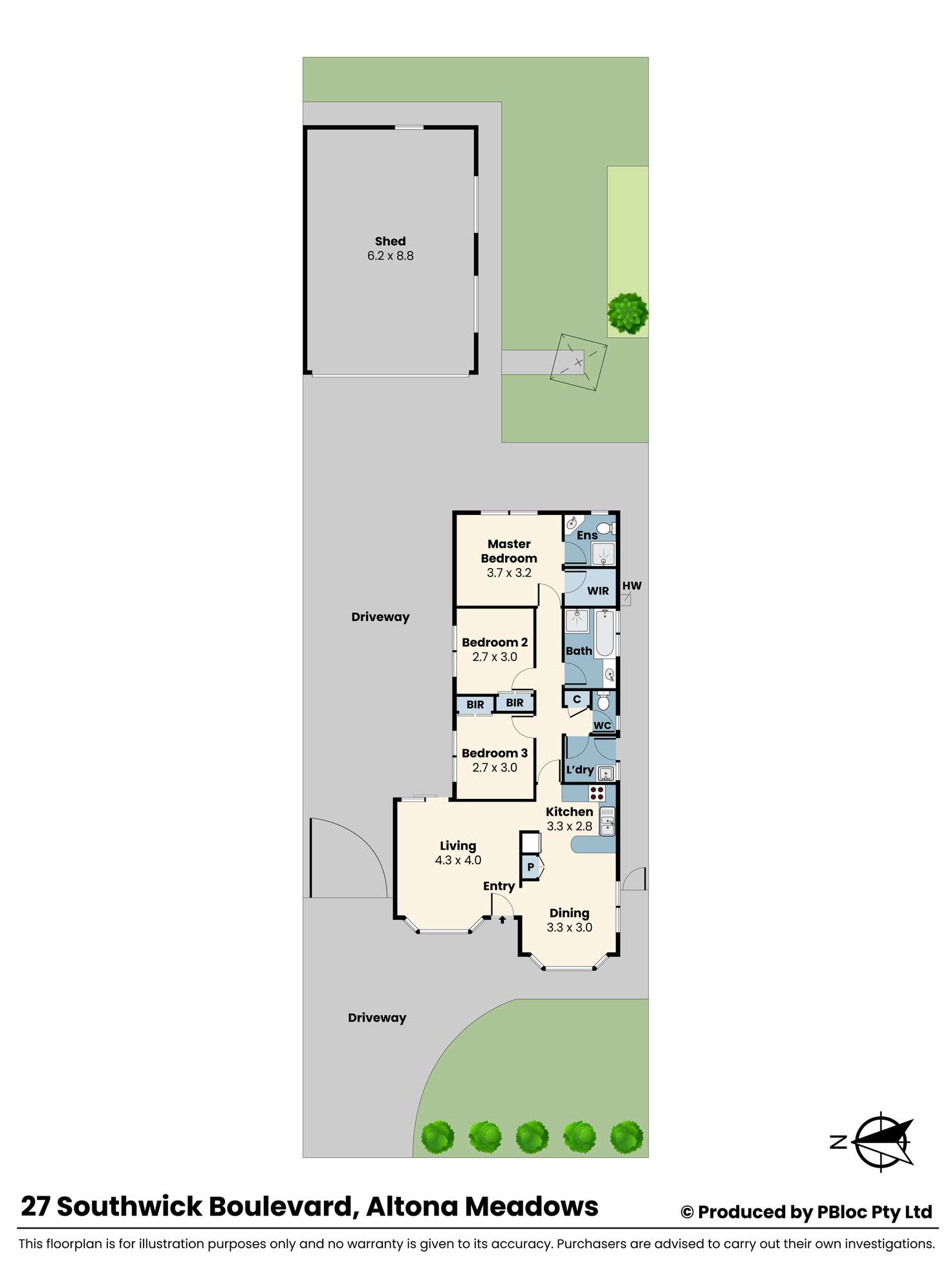 Floorplan of Homely house listing, 27 Southwick Boulevard, Altona Meadows VIC 3028