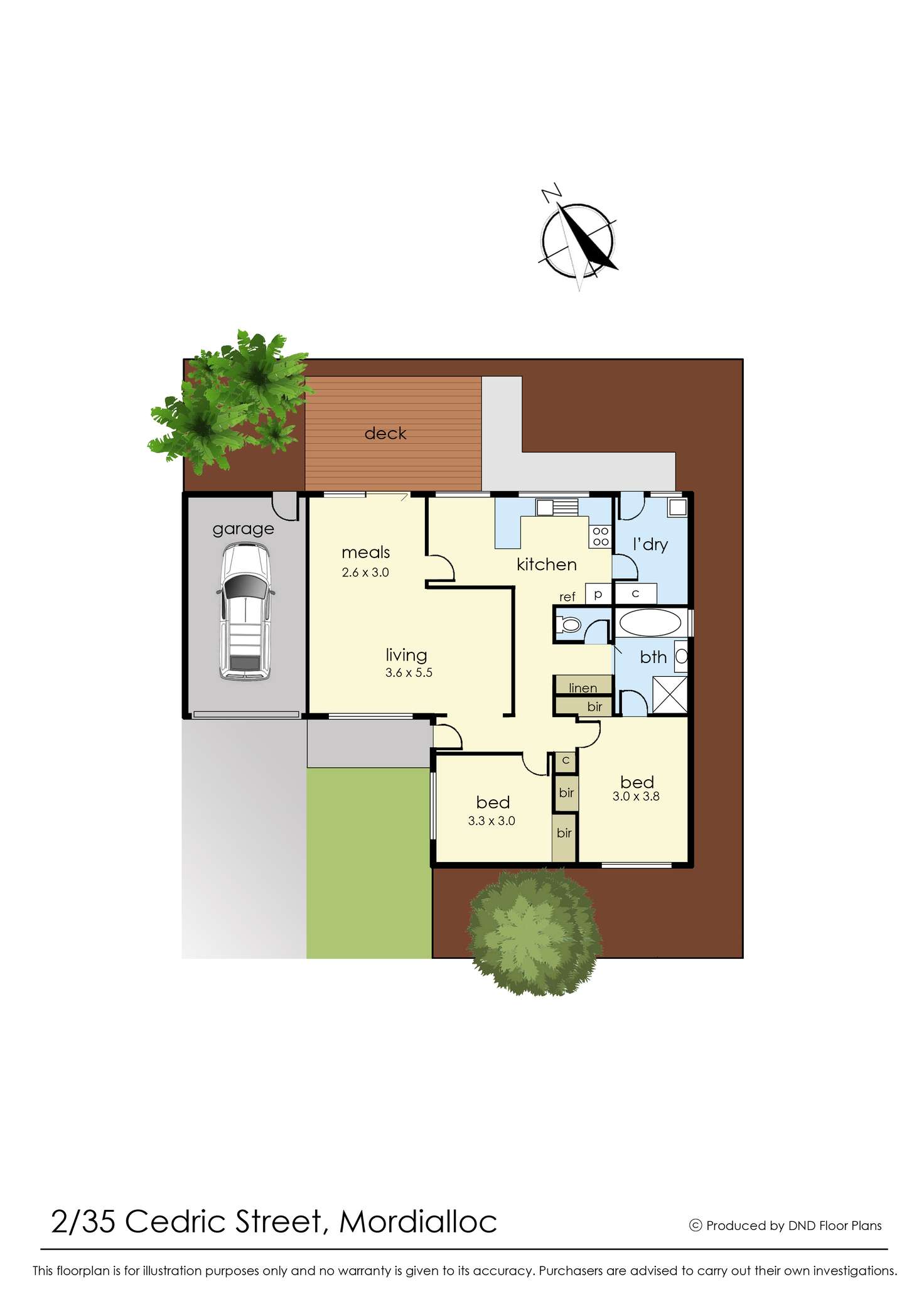 Floorplan of Homely unit listing, 2/35 Cedric Street, Mordialloc VIC 3195